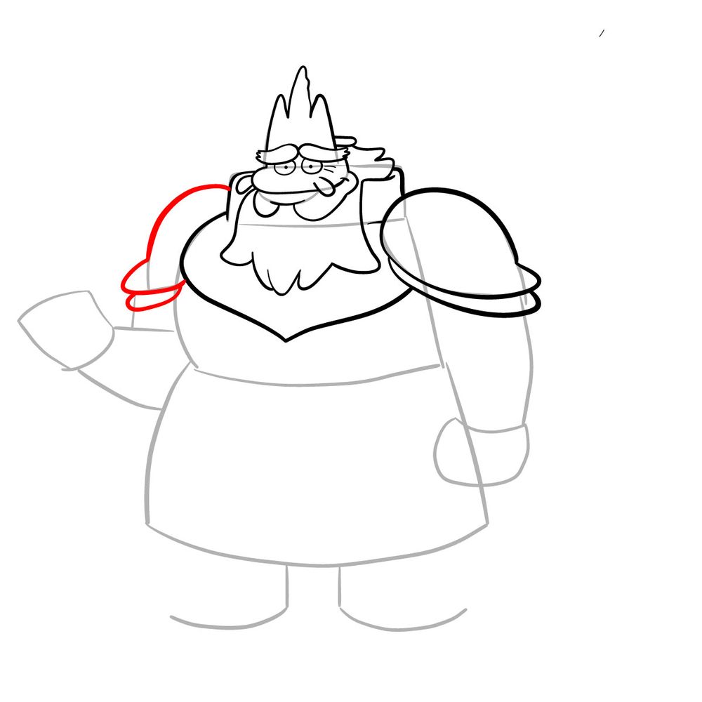 How to draw King Andrias - step 14