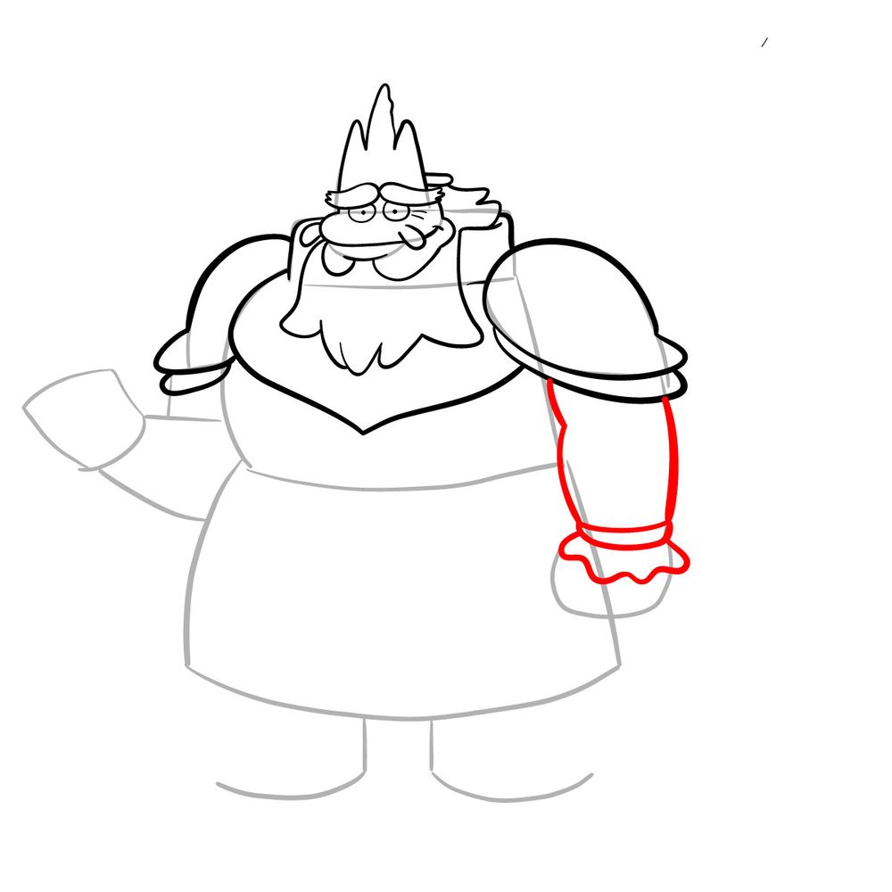How to draw King Andrias - step 15