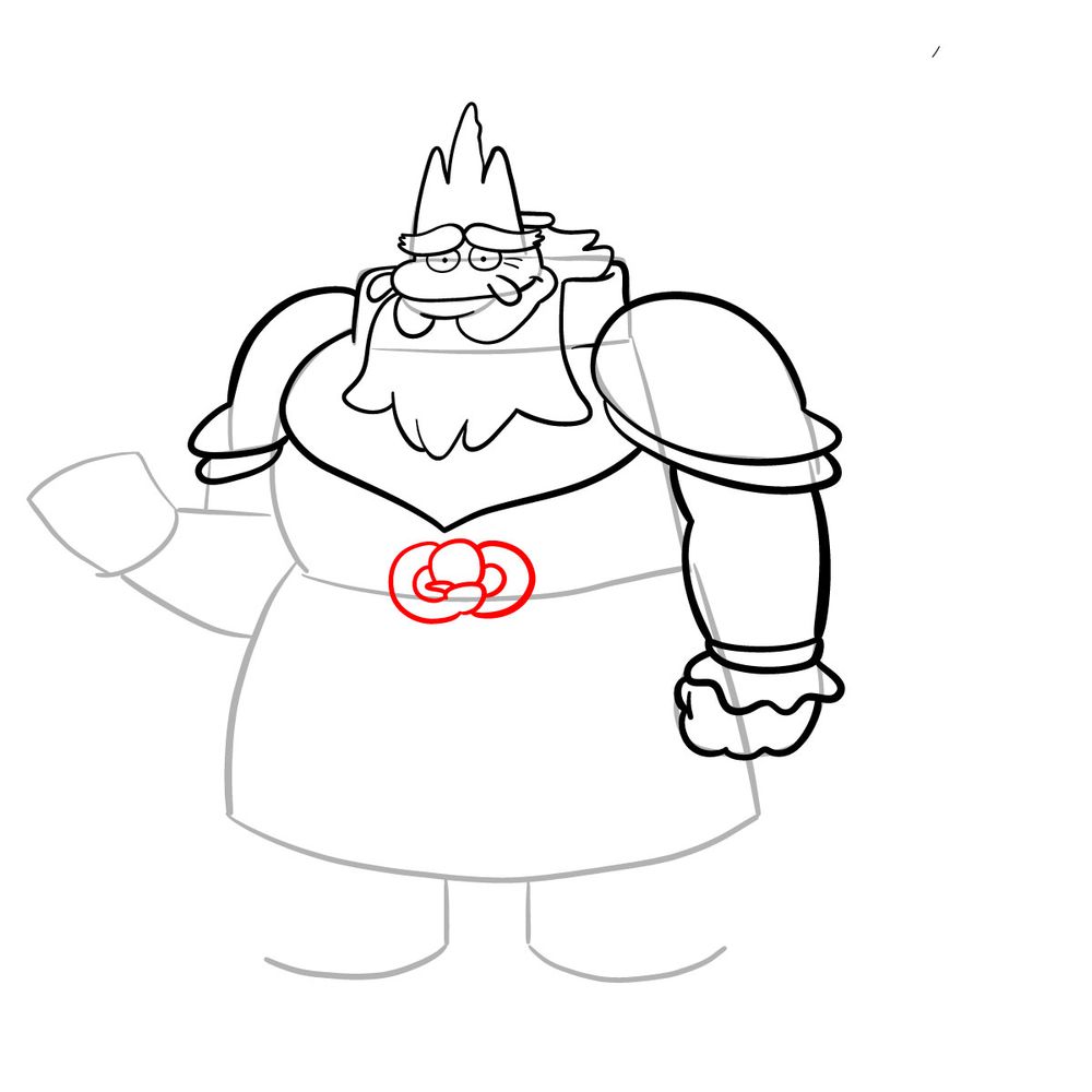 How to draw King Andrias - step 17
