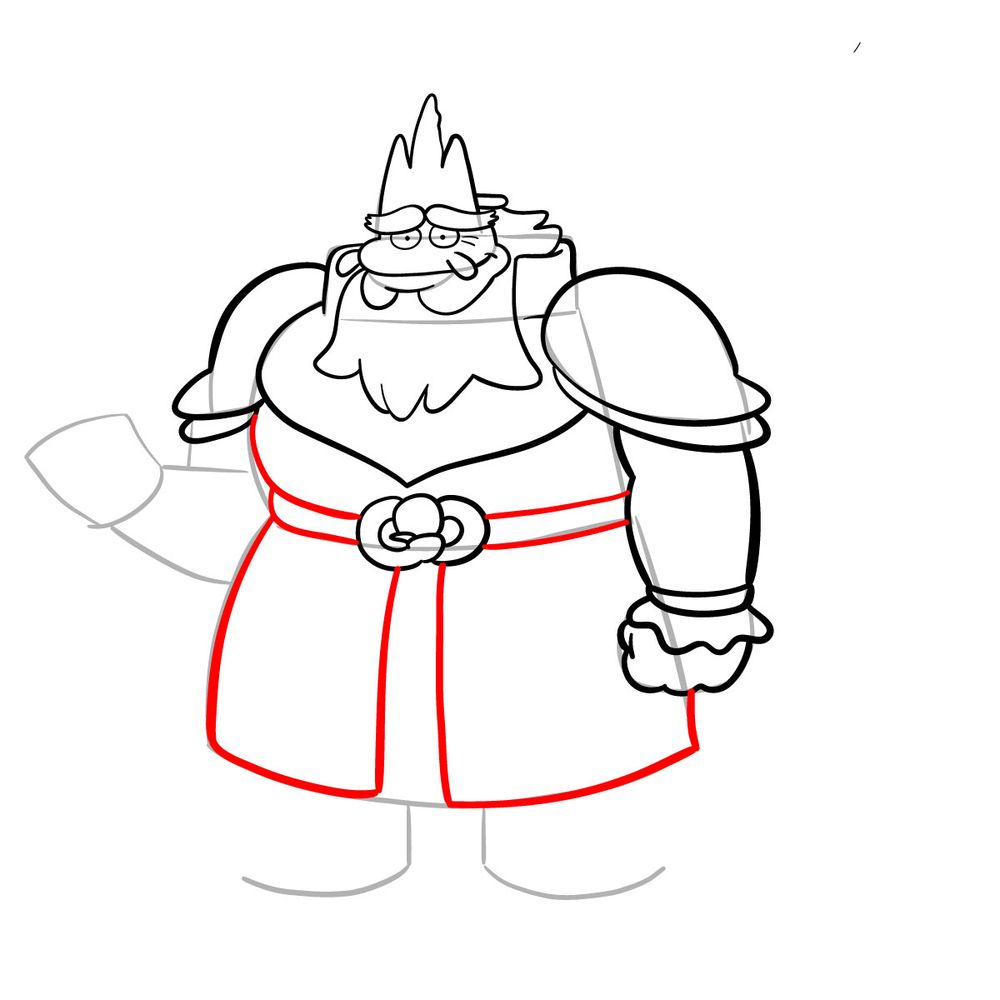 How to draw King Andrias - step 18