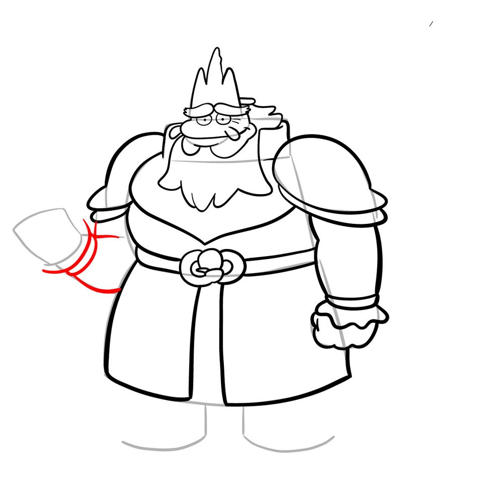 How to draw King Andrias - step 19