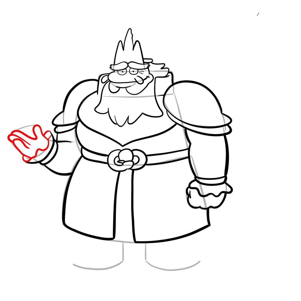How to draw King Andrias - step 20