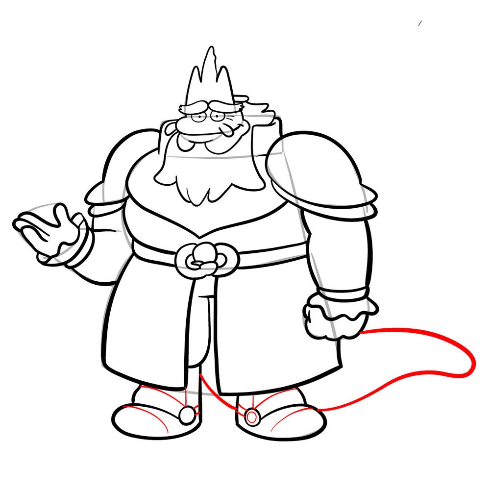 How to draw King Andrias - step 22