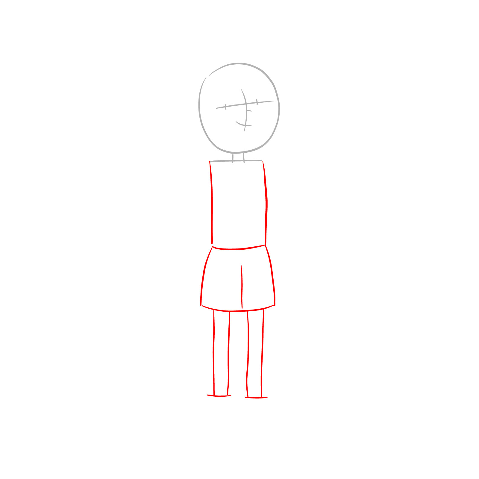 How to draw Anne Boonchuy (Epilogue outfit) - step 02