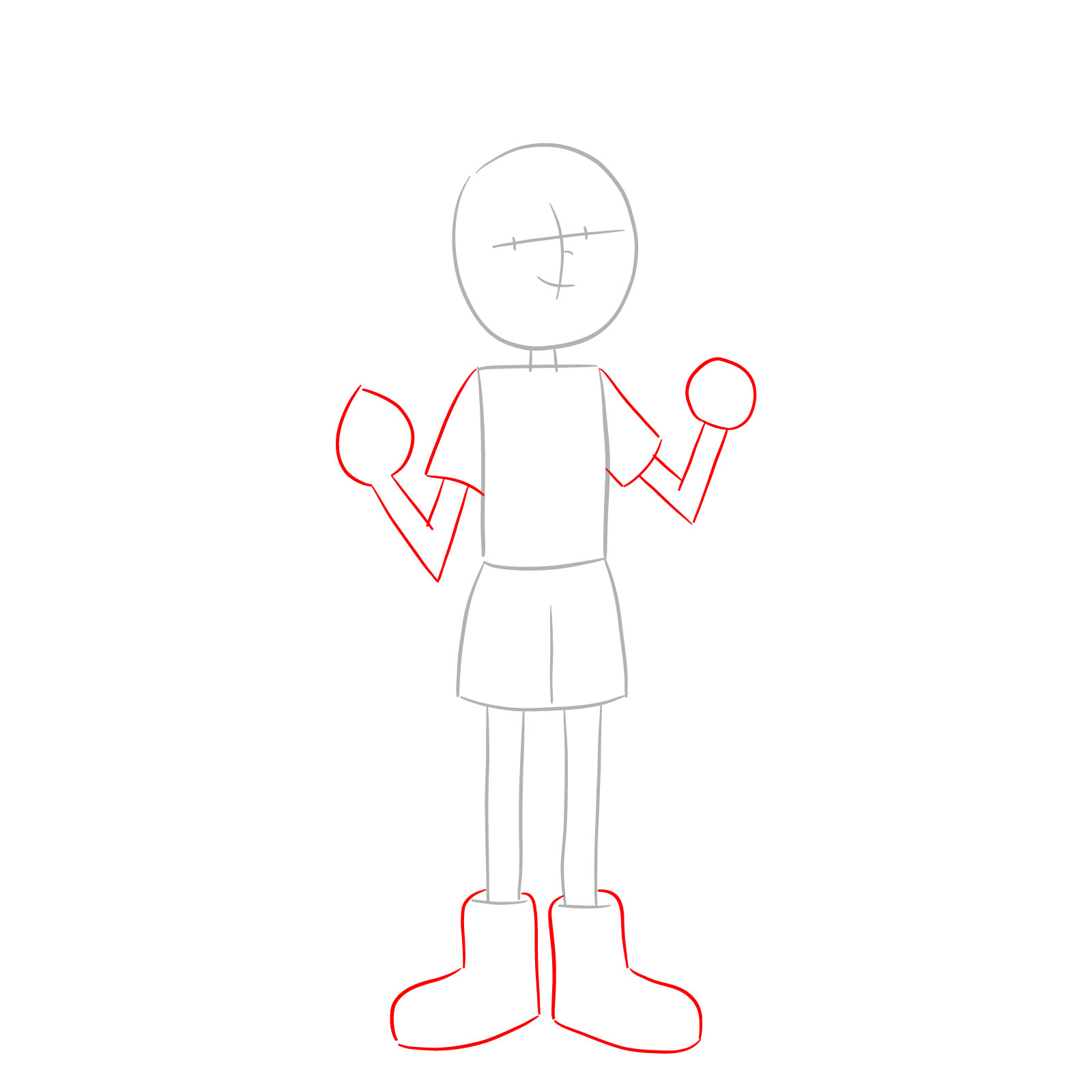 How to draw Anne Boonchuy (Epilogue outfit) - step 03