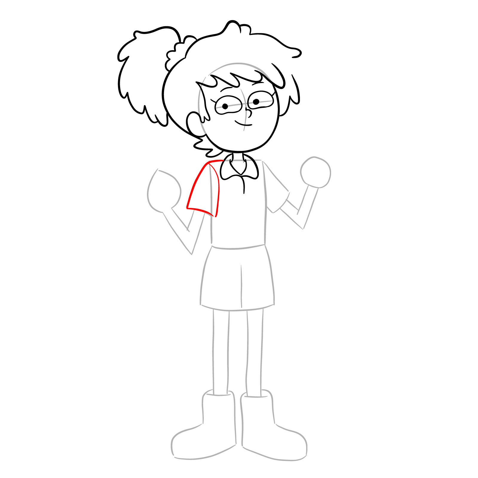 How to draw Anne Boonchuy (Epilogue outfit) - step 16