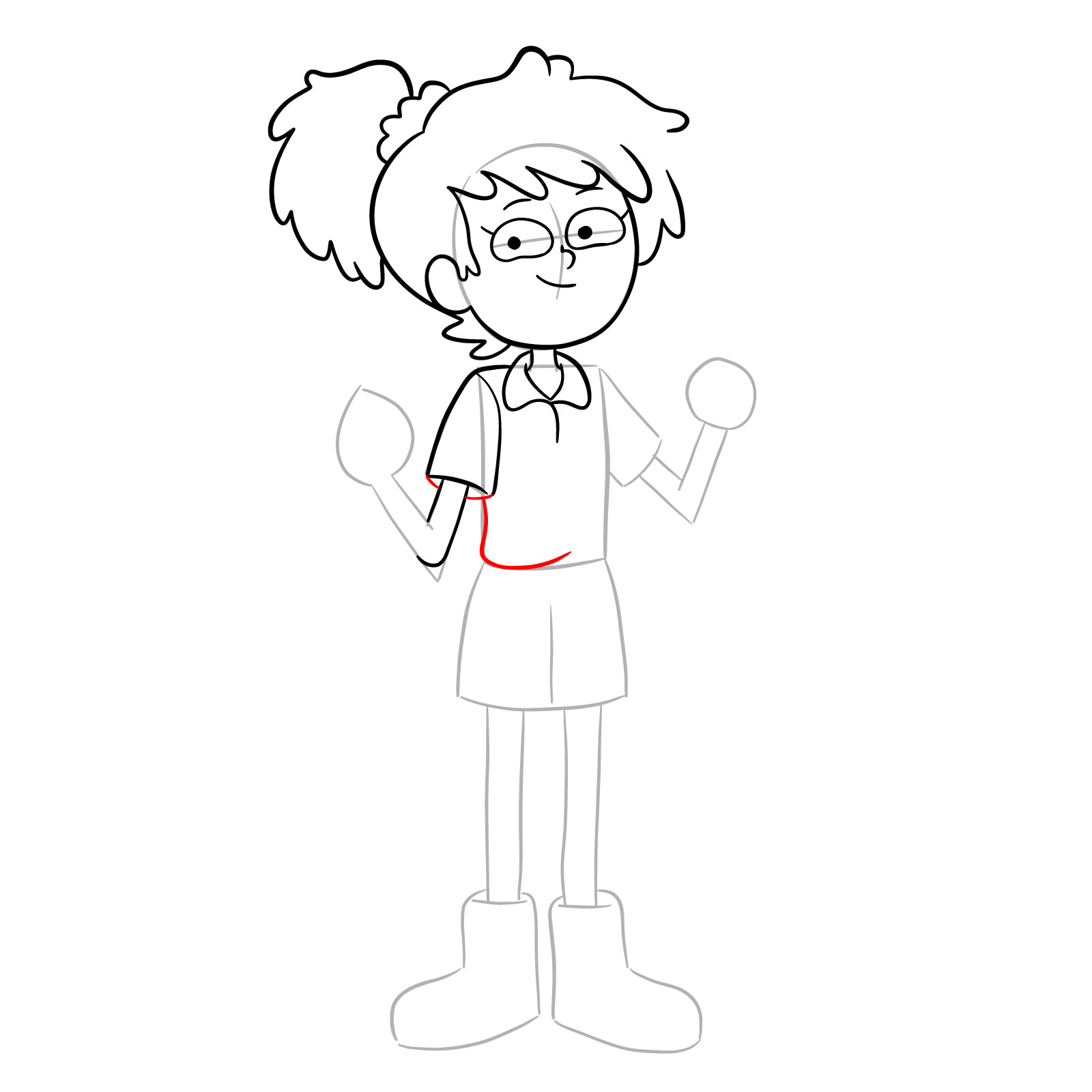 How to draw Anne Boonchuy (Epilogue outfit) - step 18