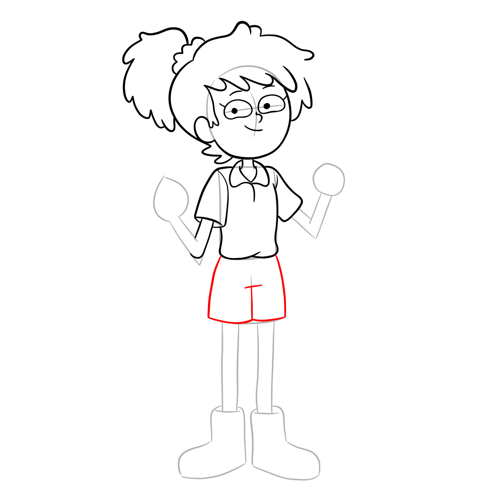 How to draw Anne Boonchuy (Epilogue outfit) - step 21