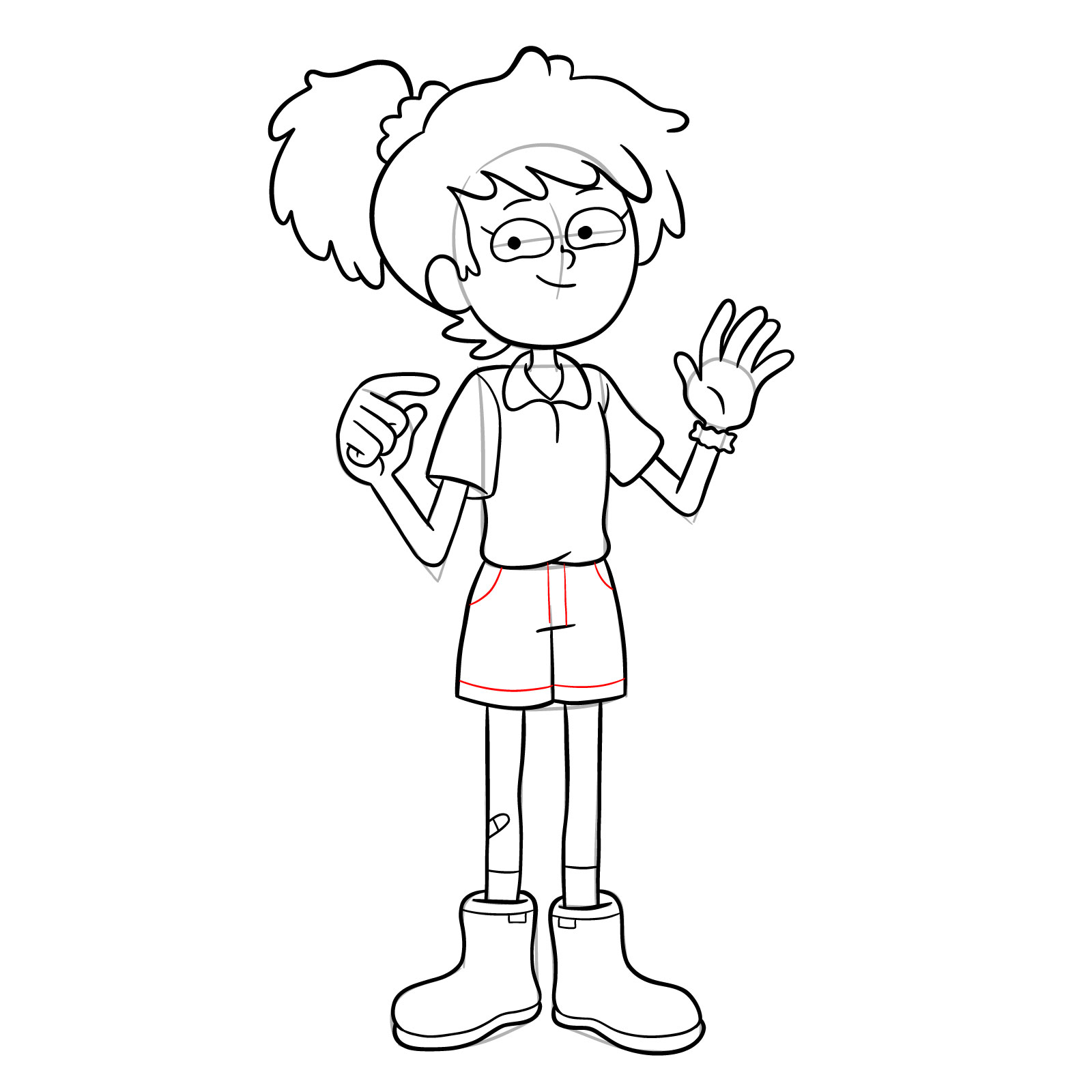 How to draw Anne Boonchuy (Epilogue outfit) - step 31