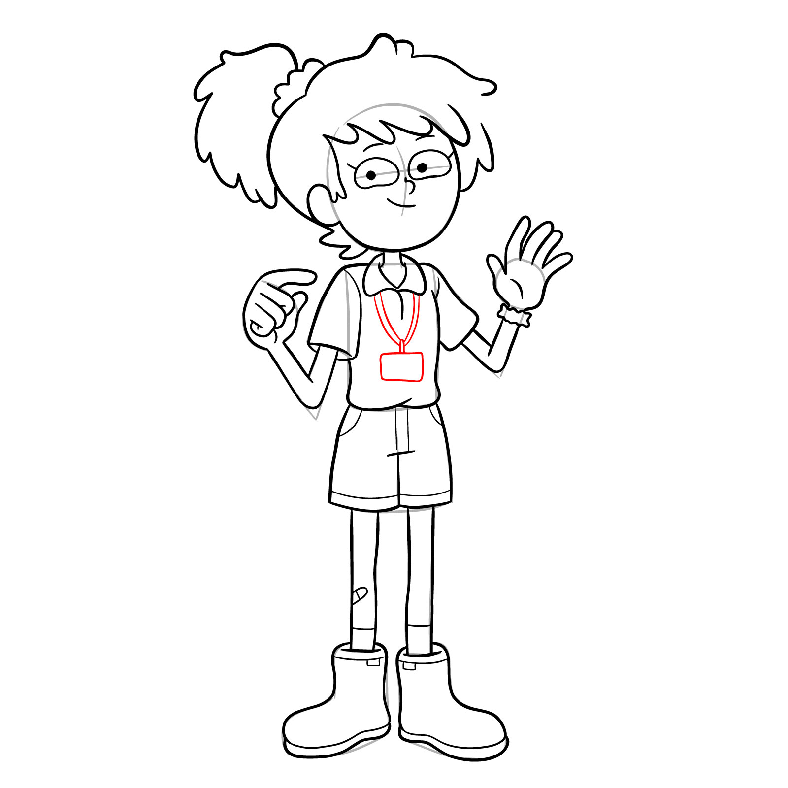 How to draw Anne Boonchuy (Epilogue outfit) - step 32