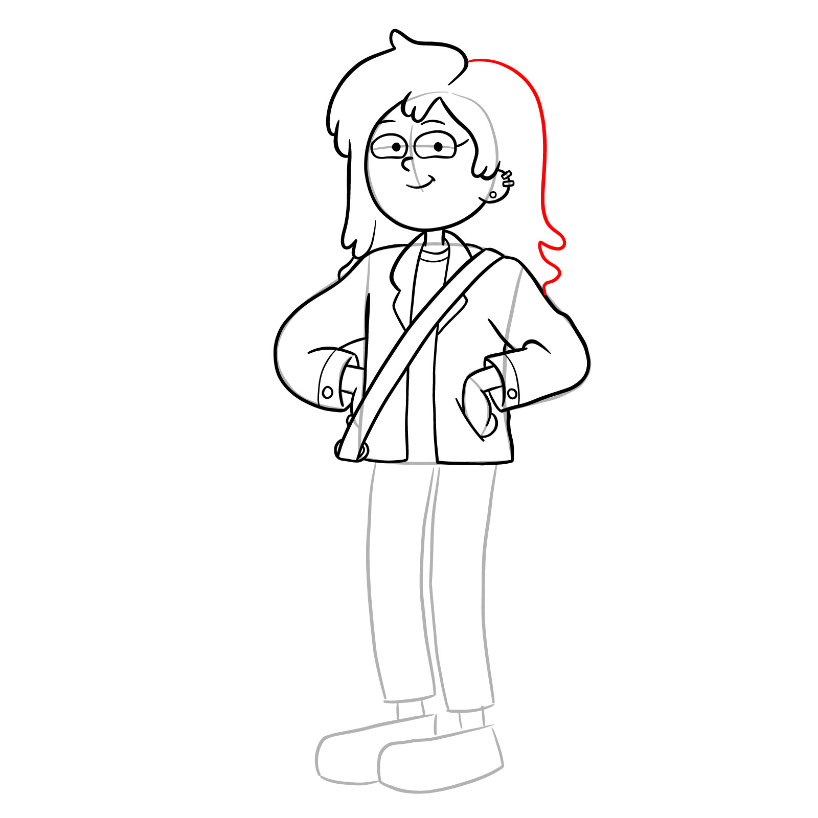 How to draw Marcy Wu from the epilogue episode - step 23