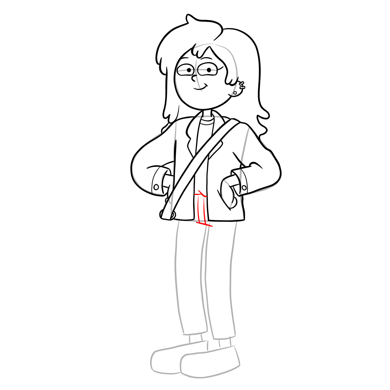 How to draw Marcy Wu from the epilogue episode - step 24