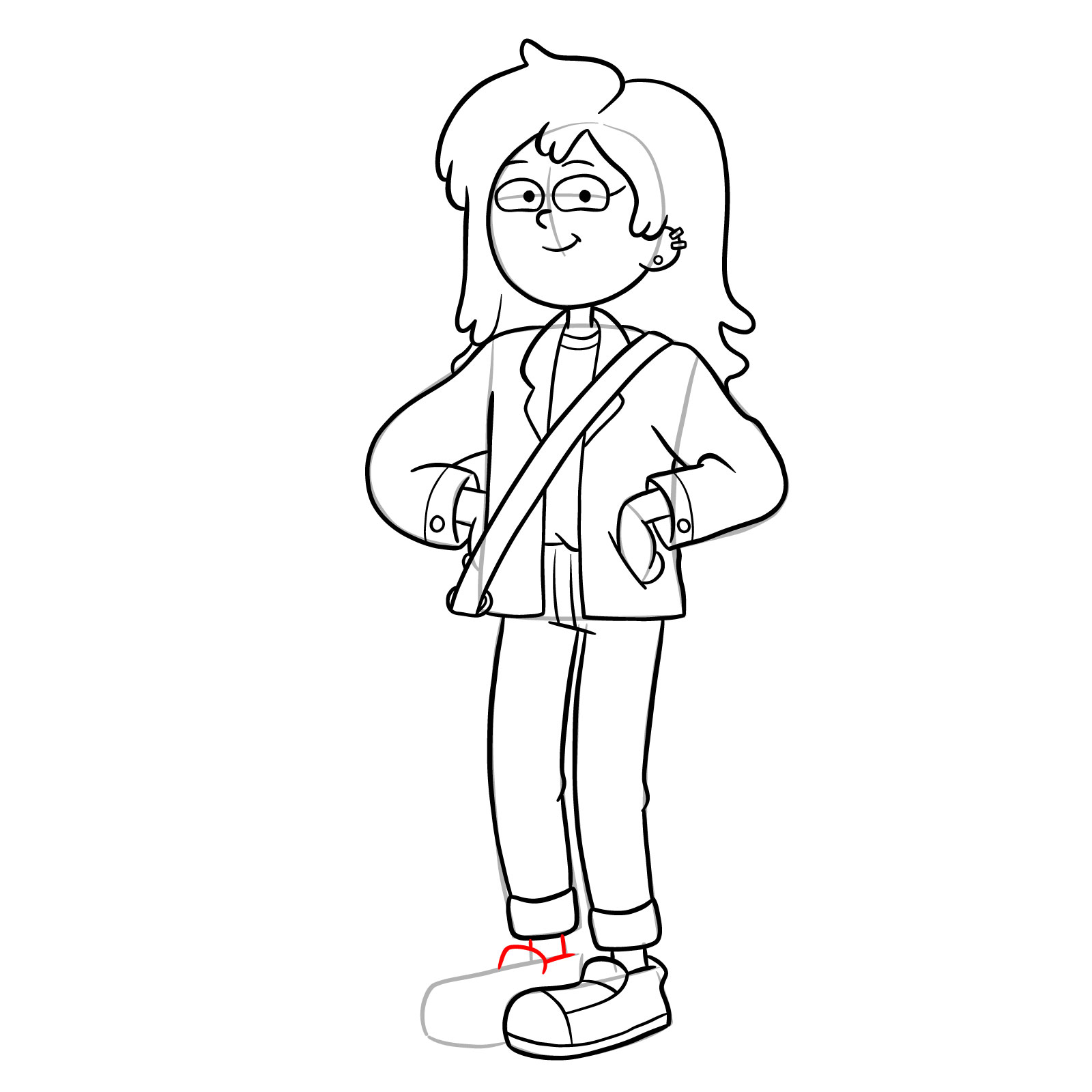 How to draw Marcy Wu from the epilogue episode - step 30