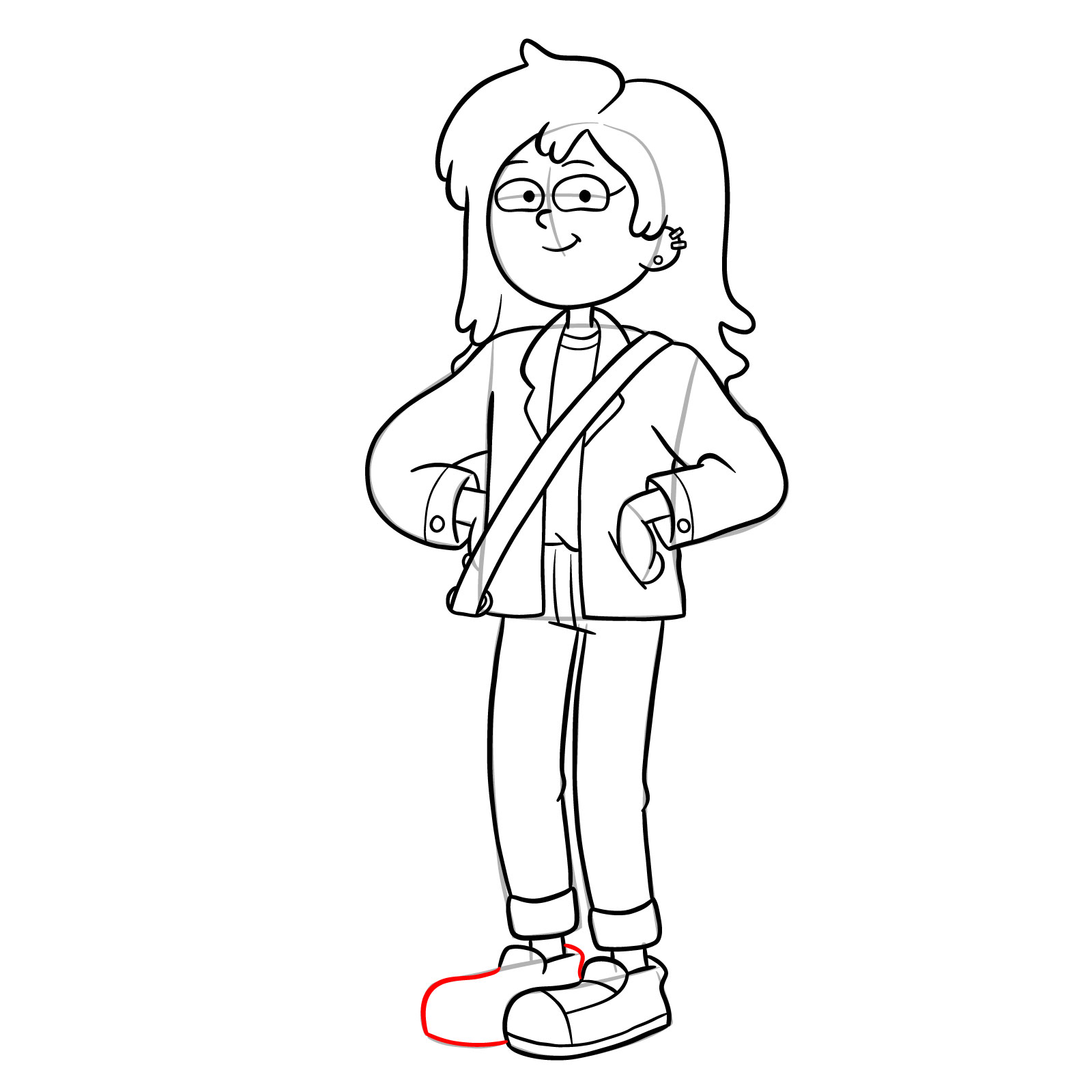 How to draw Marcy Wu from the epilogue episode - step 31