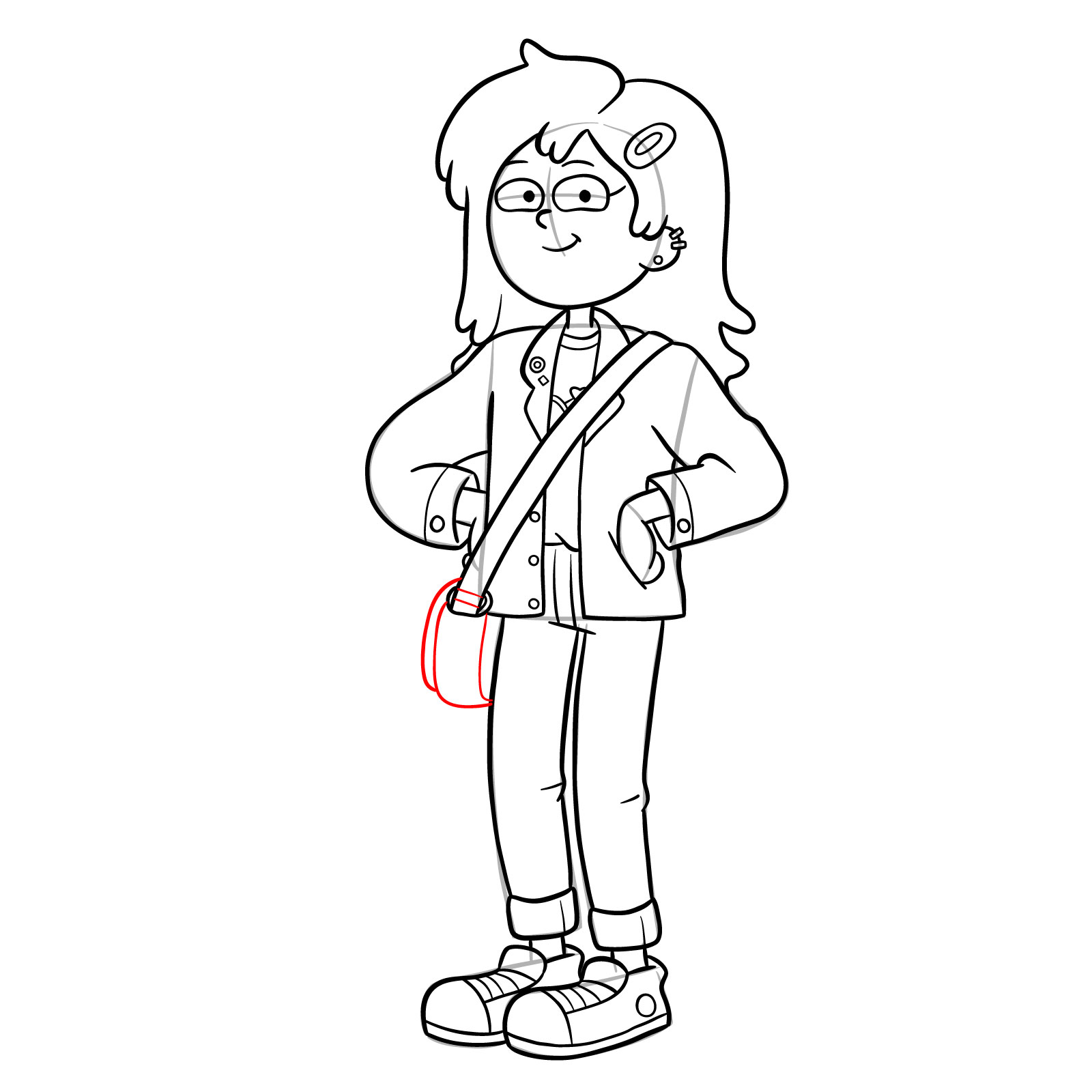 How to draw Marcy Wu from the epilogue episode - step 35