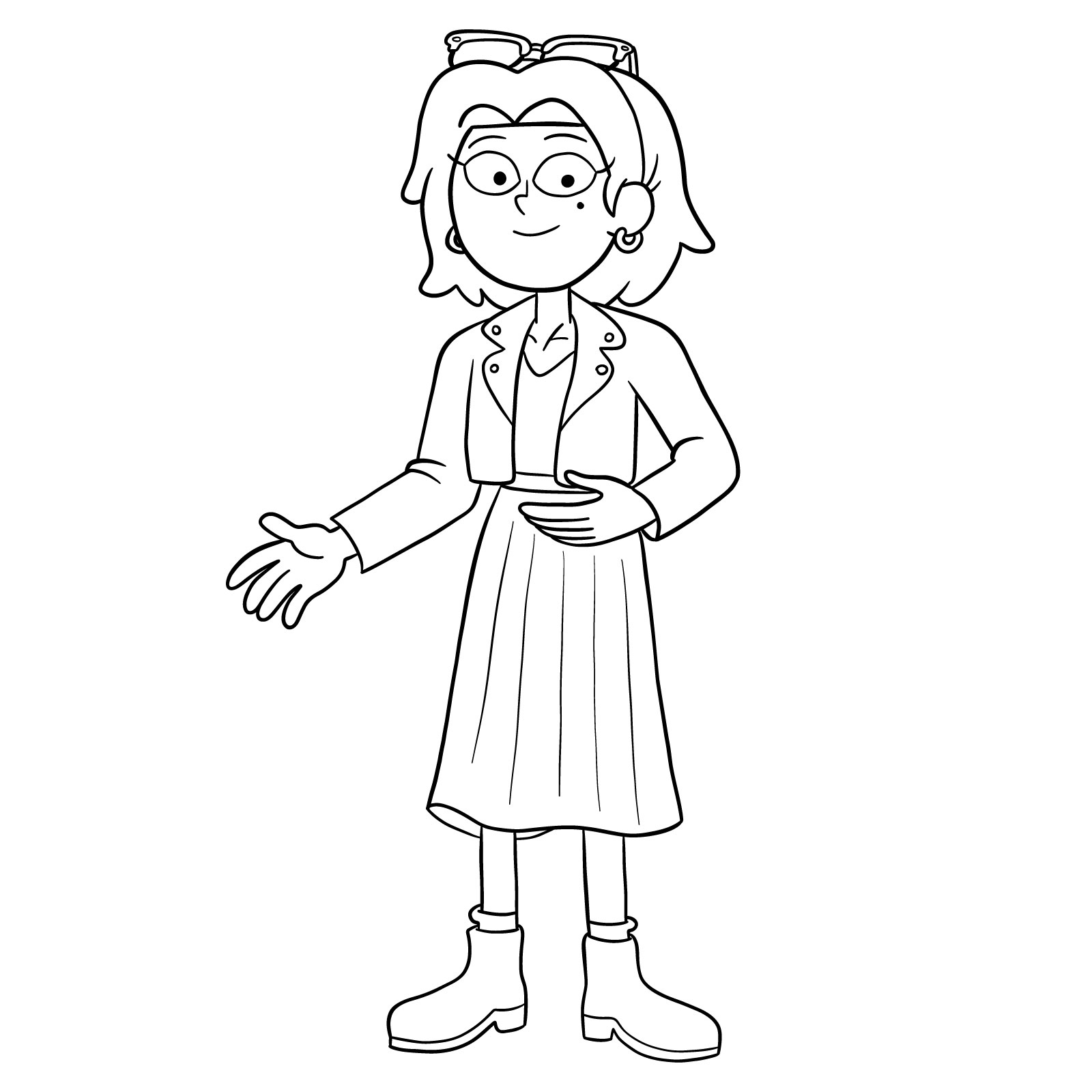 How to draw Sasha Waybright from the epilogue episode - final step