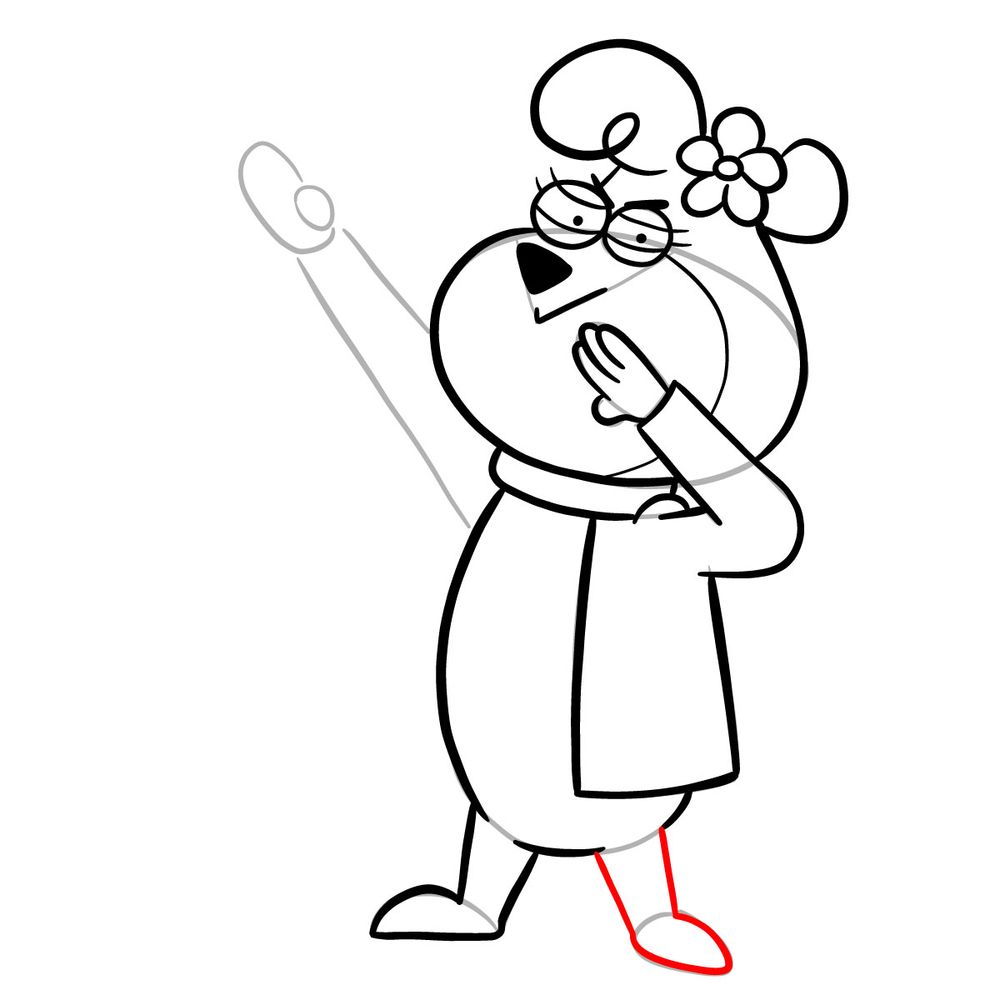 How to draw Cindy Bear (Jellystone!) - step 19