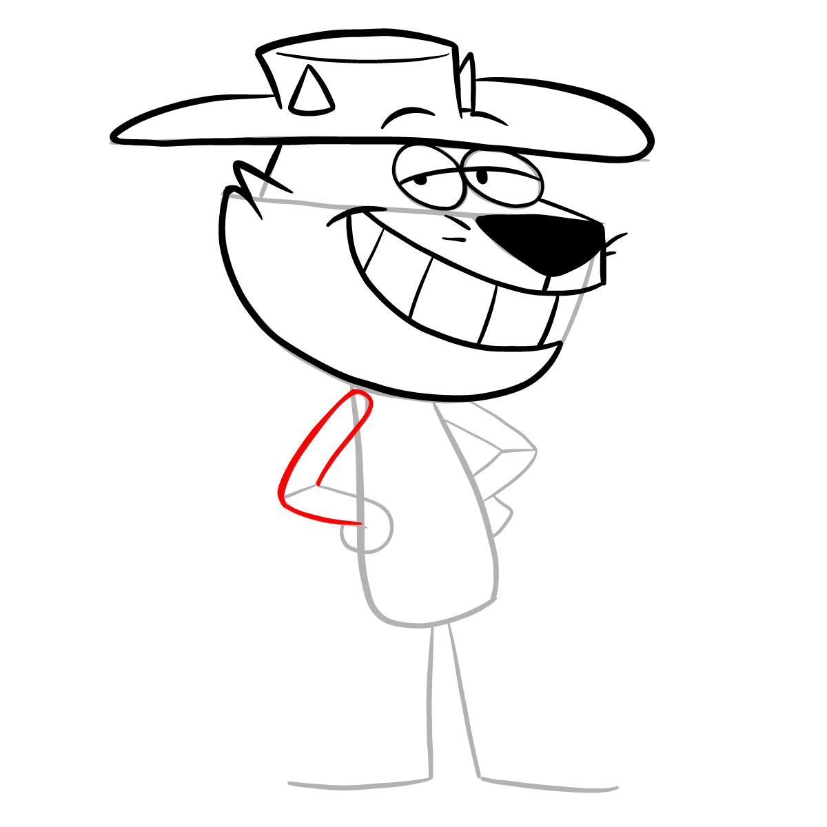 How to draw Top Cat | Jellystone! - step 13