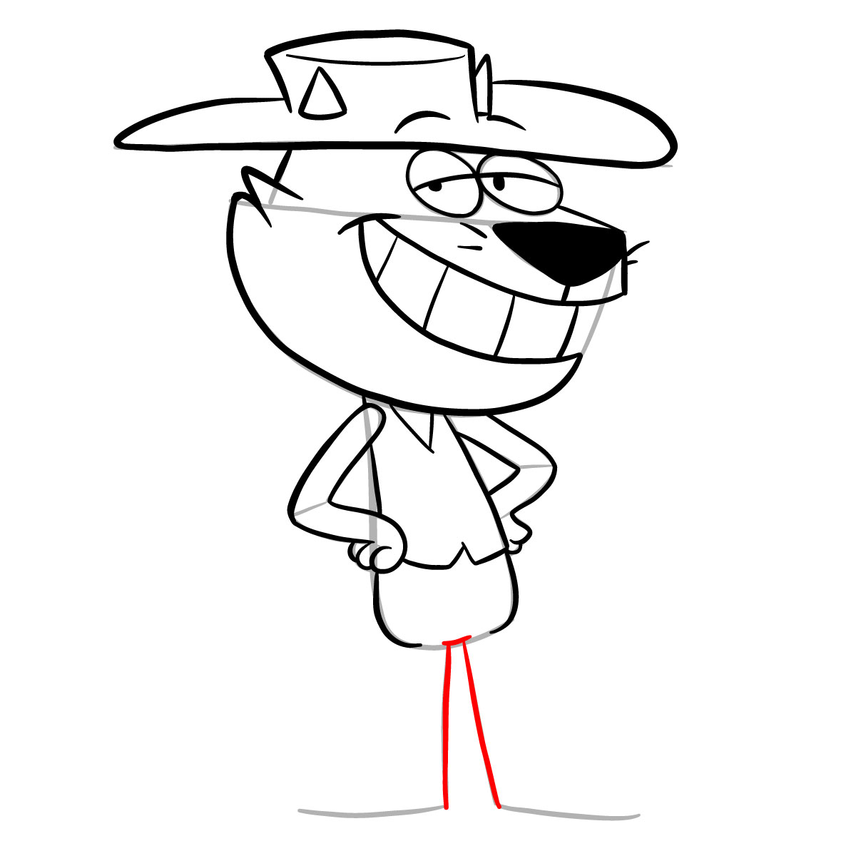 How to draw Top Cat | Jellystone! - step 18