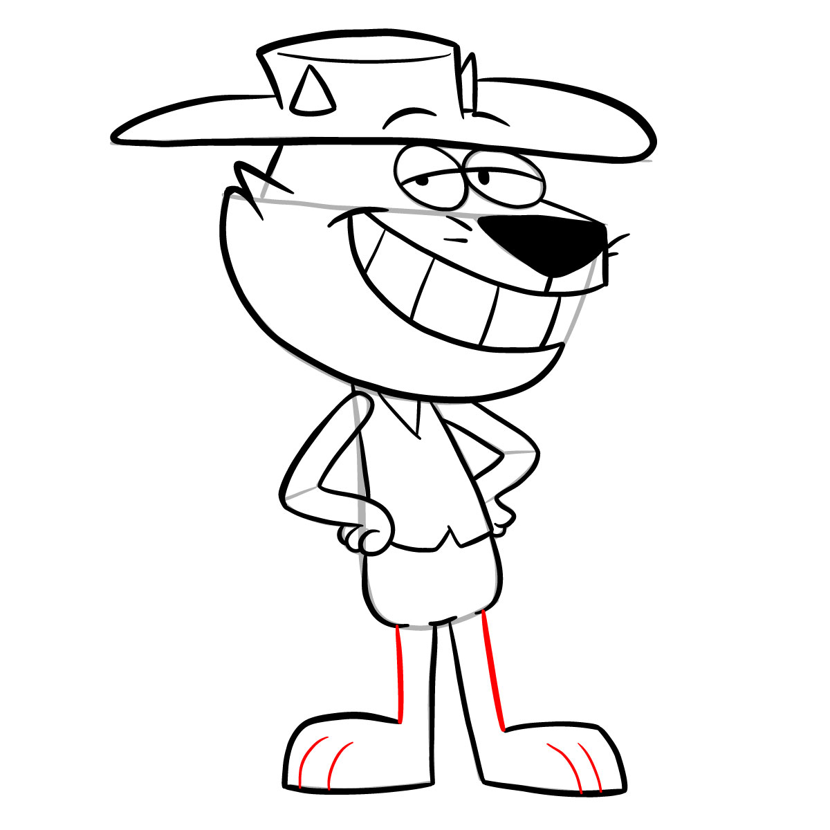 How to draw Top Cat | Jellystone! - step 20
