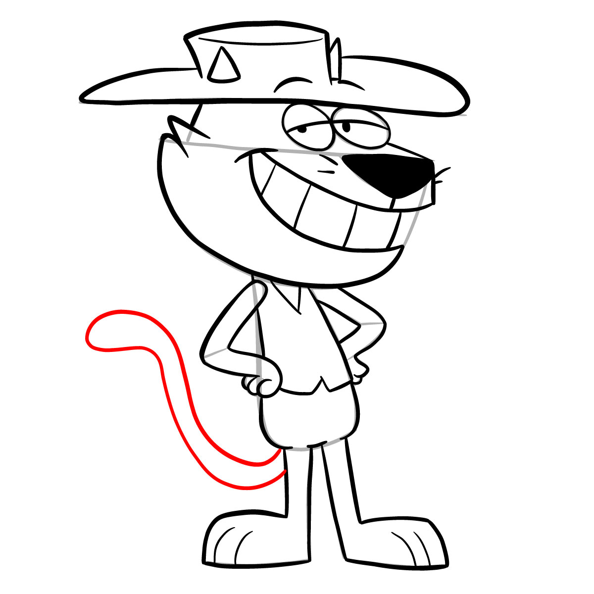 How to draw Top Cat | Jellystone! - step 21