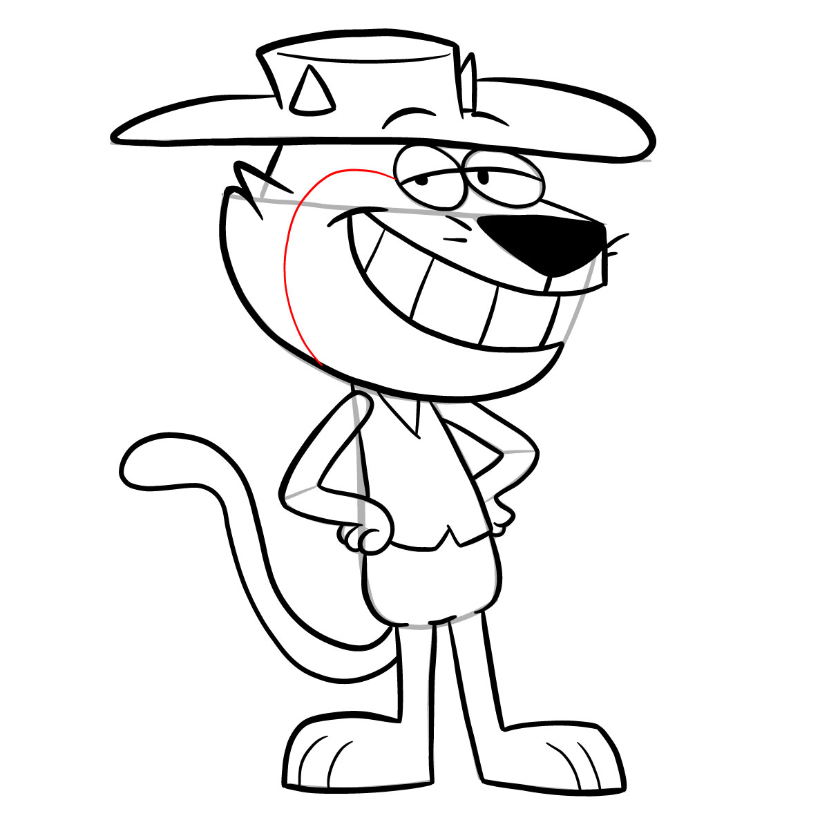 How to draw Top Cat | Jellystone! - step 22