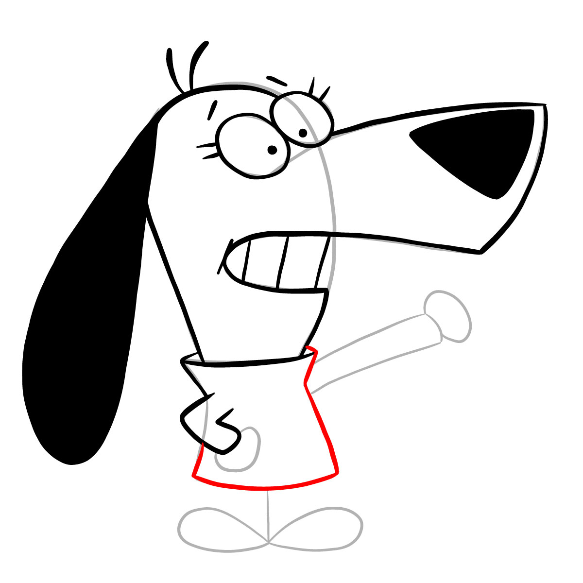 How to draw Augie Doggie (Jellystone!) - step 15