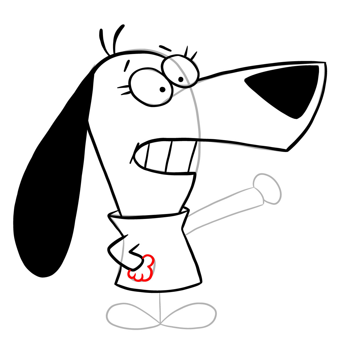 How to draw Augie Doggie (Jellystone!) - step 16