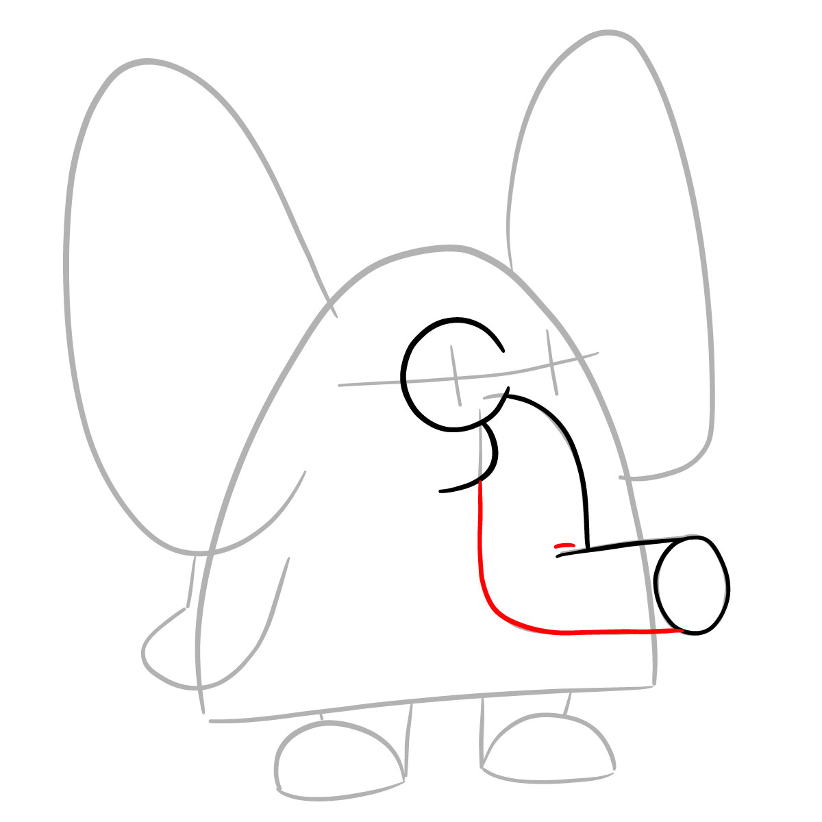 How to draw Snorky (Jellystone!) - step 07