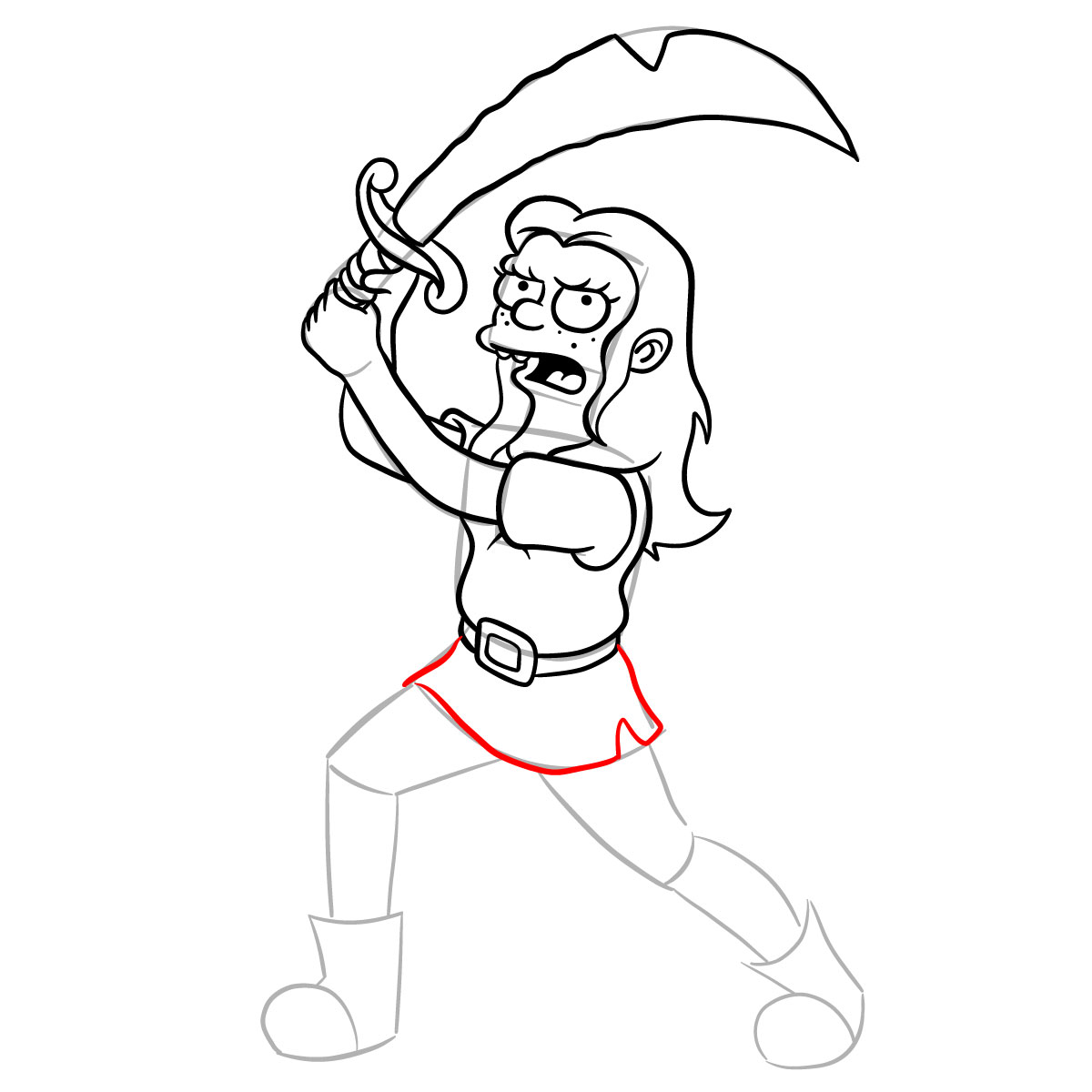 How to draw Queen Bean - step 25