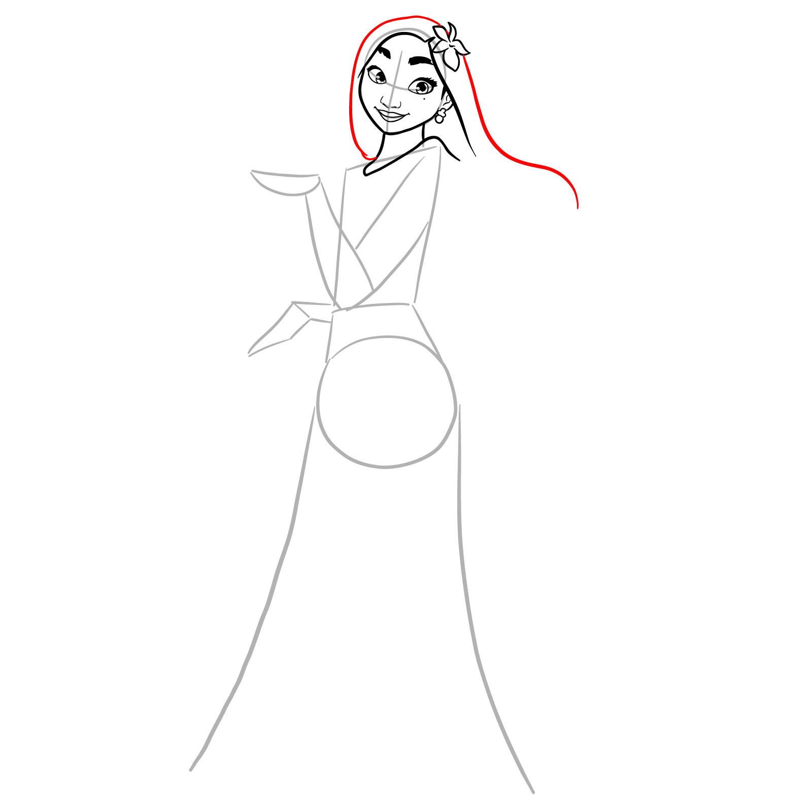 How to draw Isabela Madrigal - step 12
