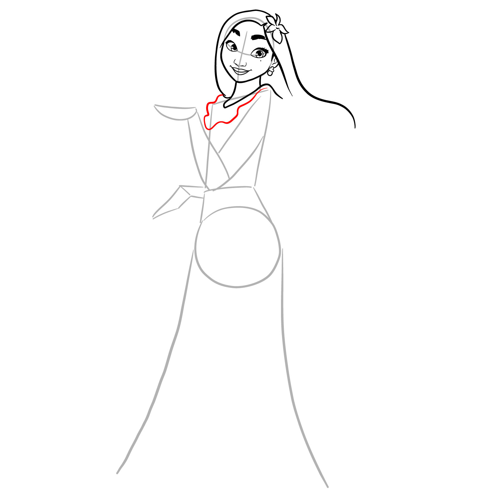 How to draw Isabela Madrigal - step 13