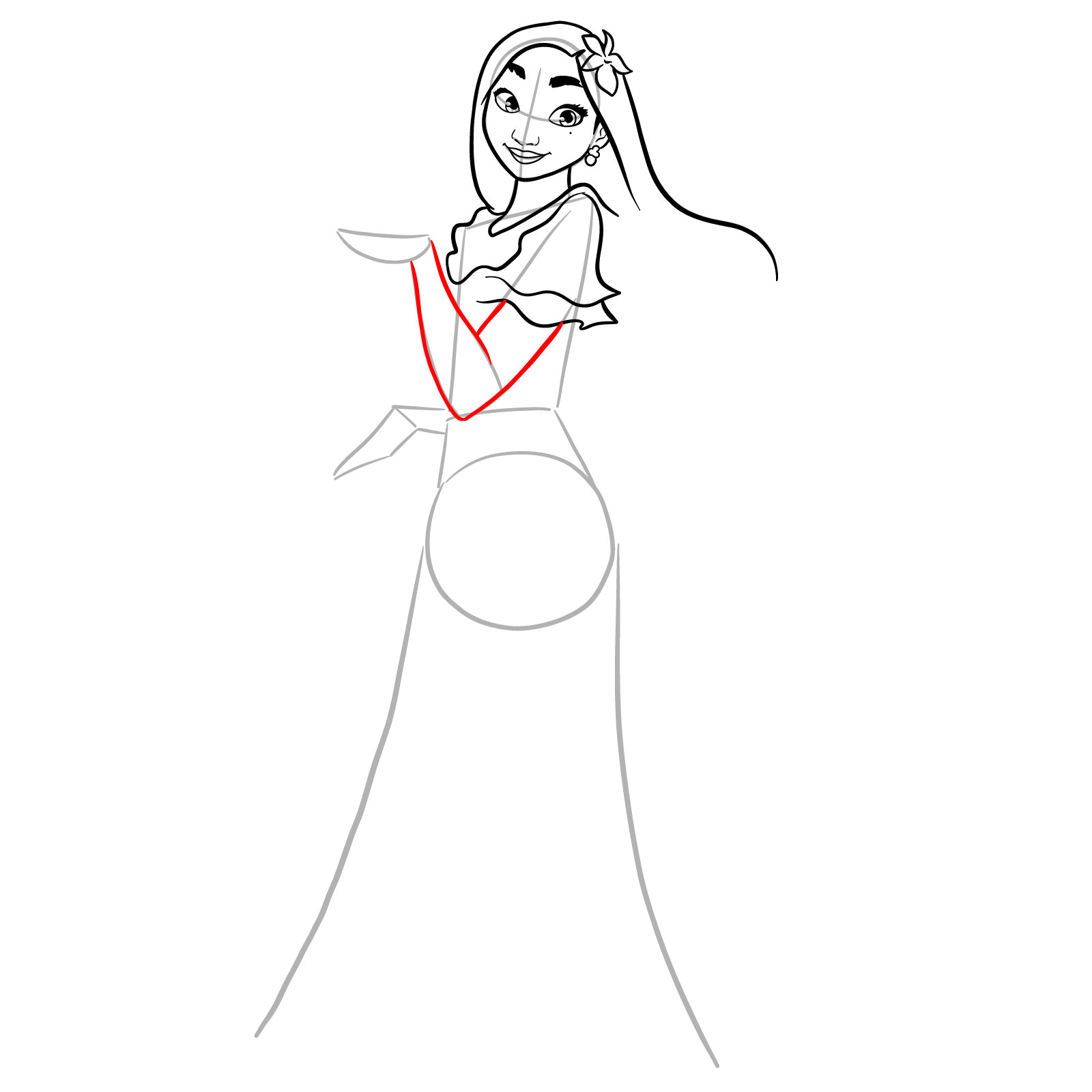 How to draw Isabela Madrigal - step 15