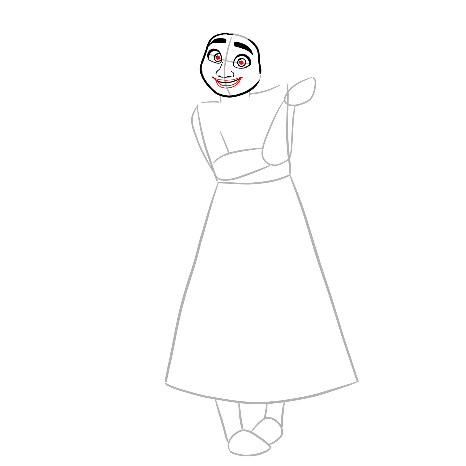 How to draw Mirabel Madrigal - step 07