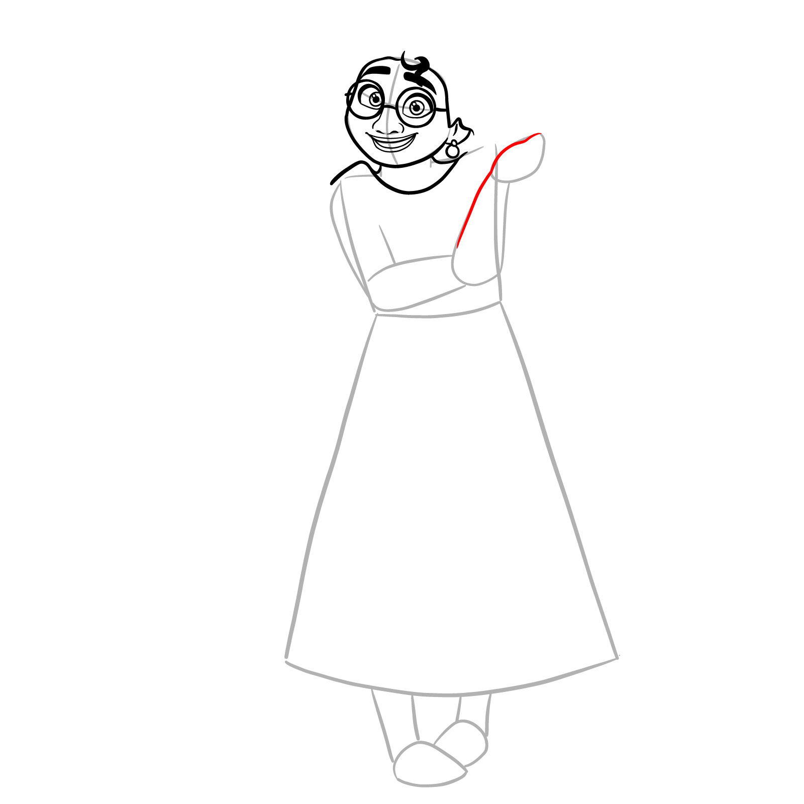 How to draw Mirabel Madrigal - step 10