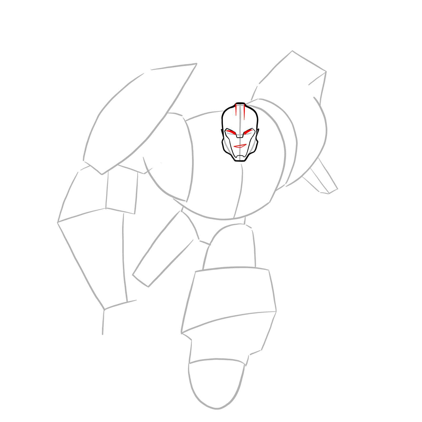 How to draw Bumblebee (Robots in Disguise) - step 08