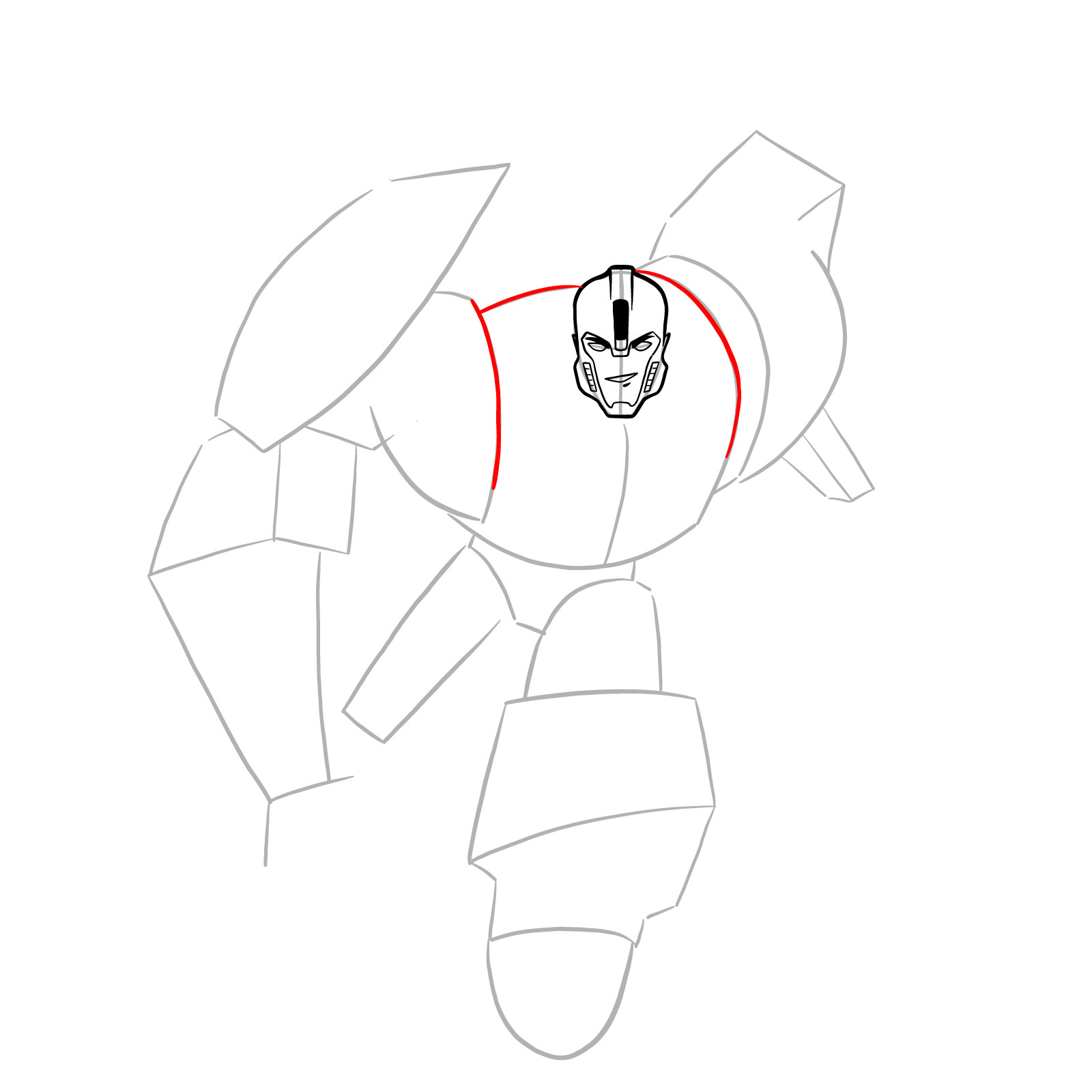 How to draw Bumblebee (Robots in Disguise) - step 11