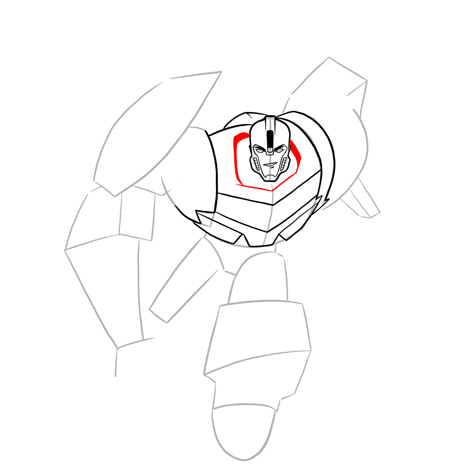 How to draw Bumblebee (Robots in Disguise) - step 15