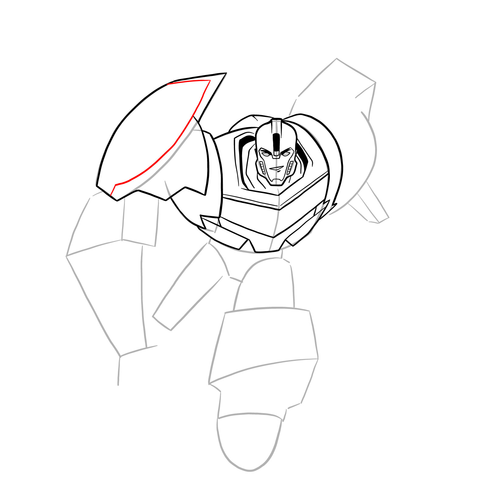 How to draw Bumblebee (Robots in Disguise) - step 20