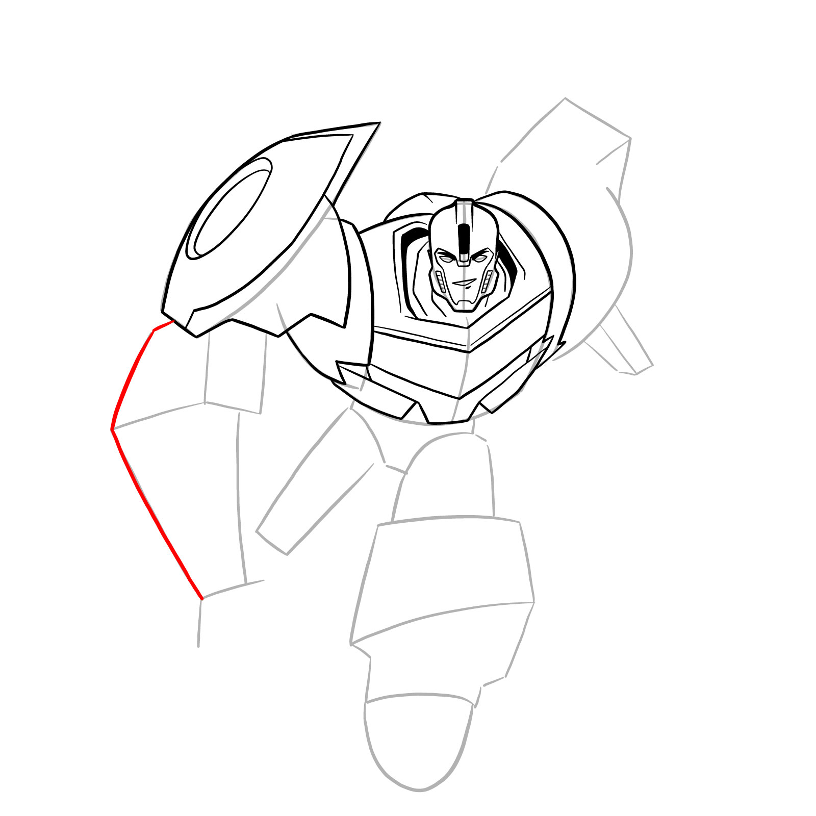 How to draw Bumblebee (Robots in Disguise) - step 22