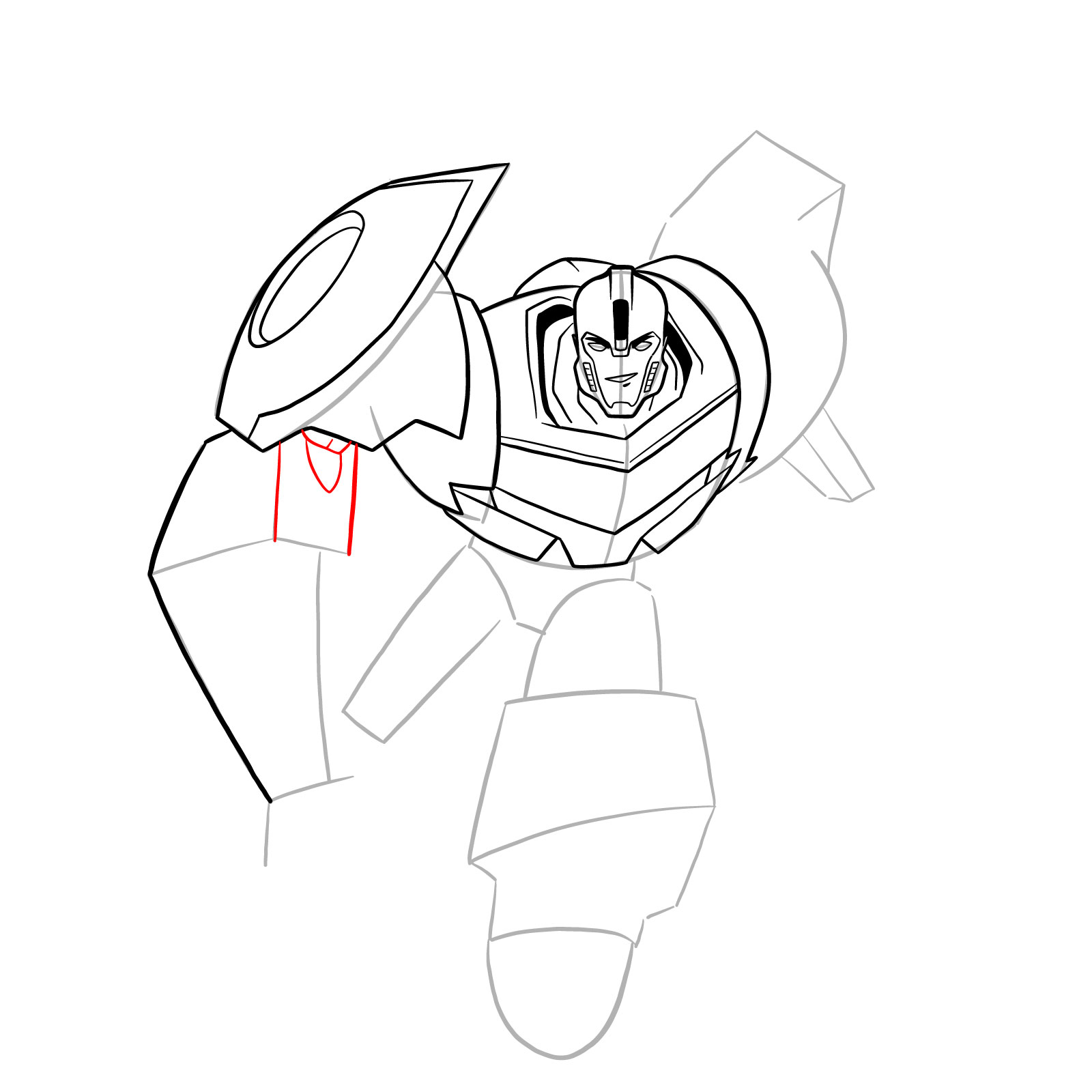 How to draw Bumblebee (Robots in Disguise) - step 23