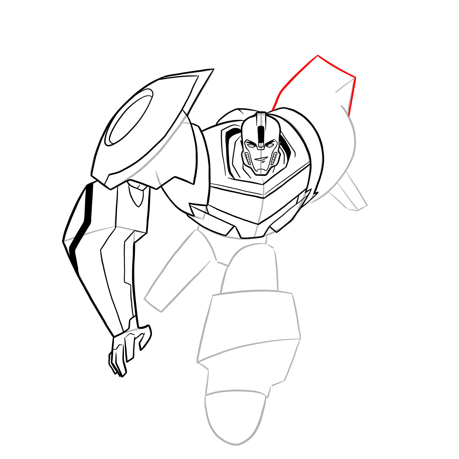 How to draw Bumblebee (Robots in Disguise) - step 28