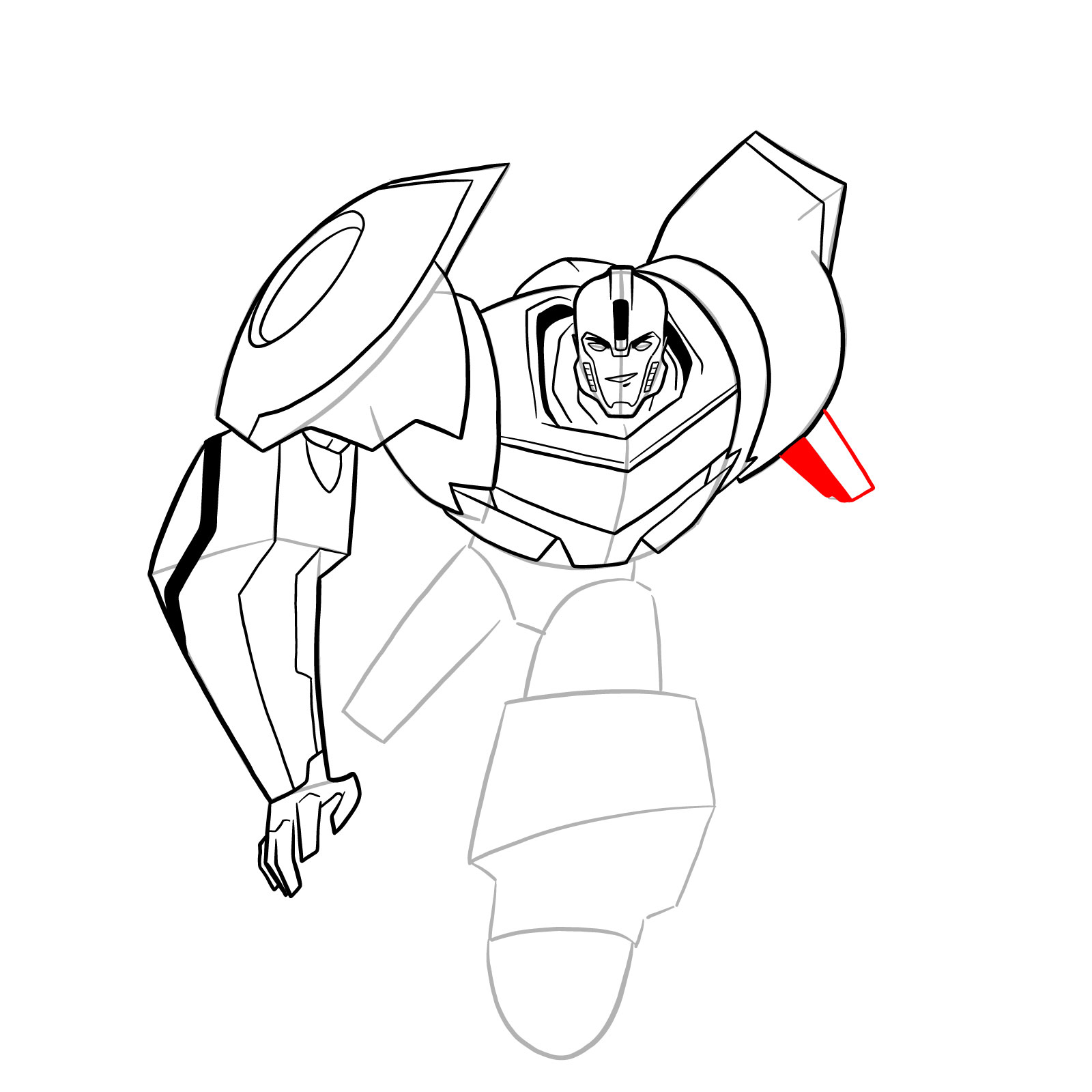 How to draw Bumblebee (Robots in Disguise) - step 30
