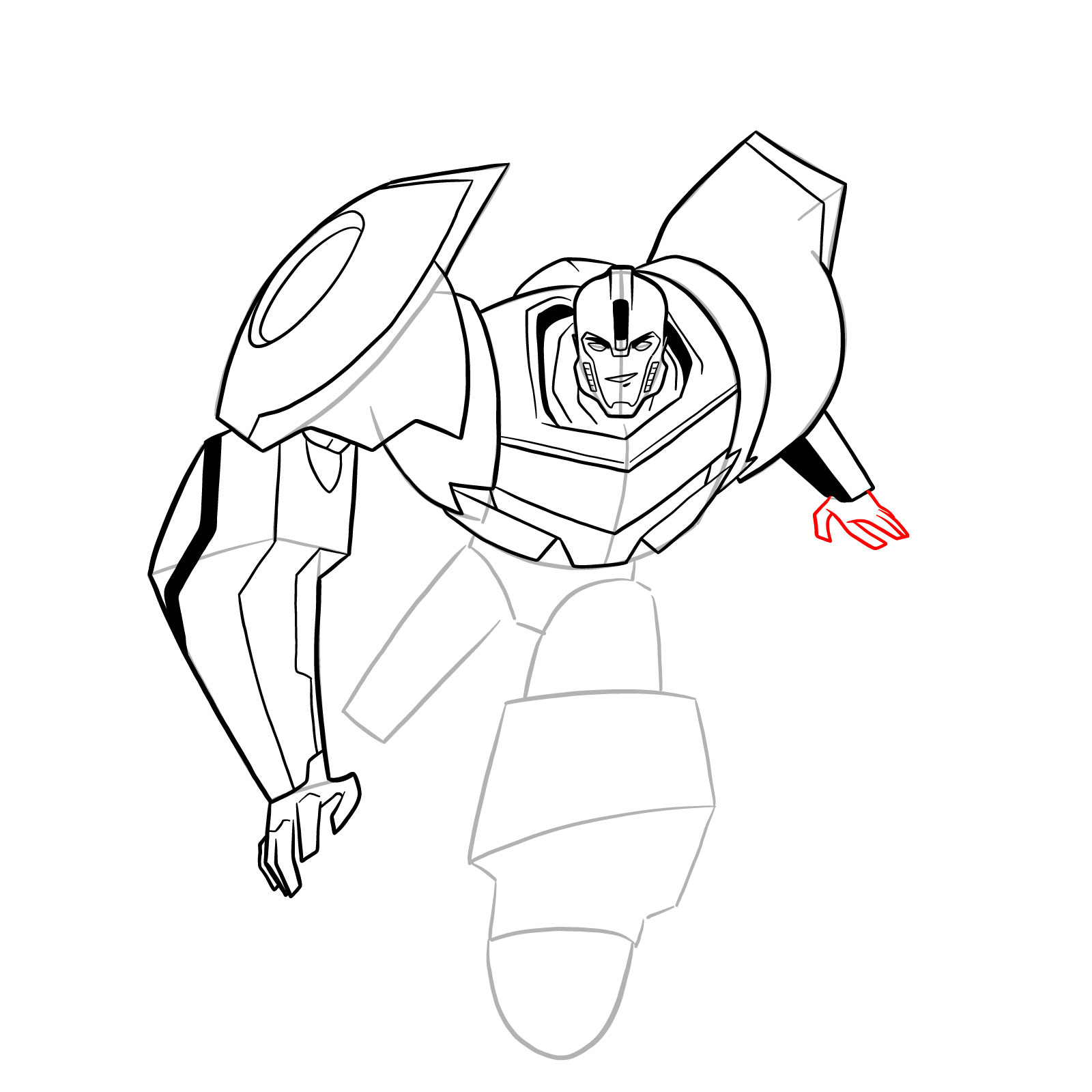 How to draw Bumblebee (Robots in Disguise) - step 31