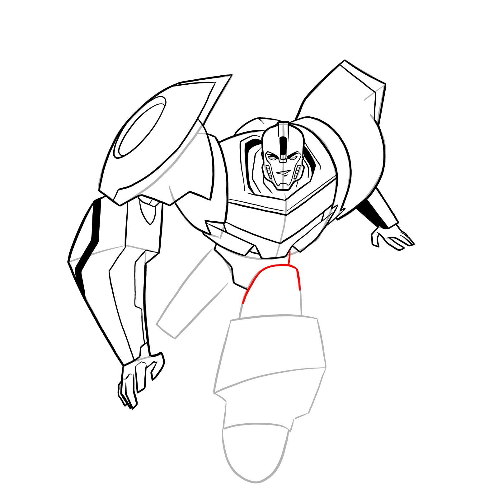 How to draw Bumblebee (Robots in Disguise) - step 33