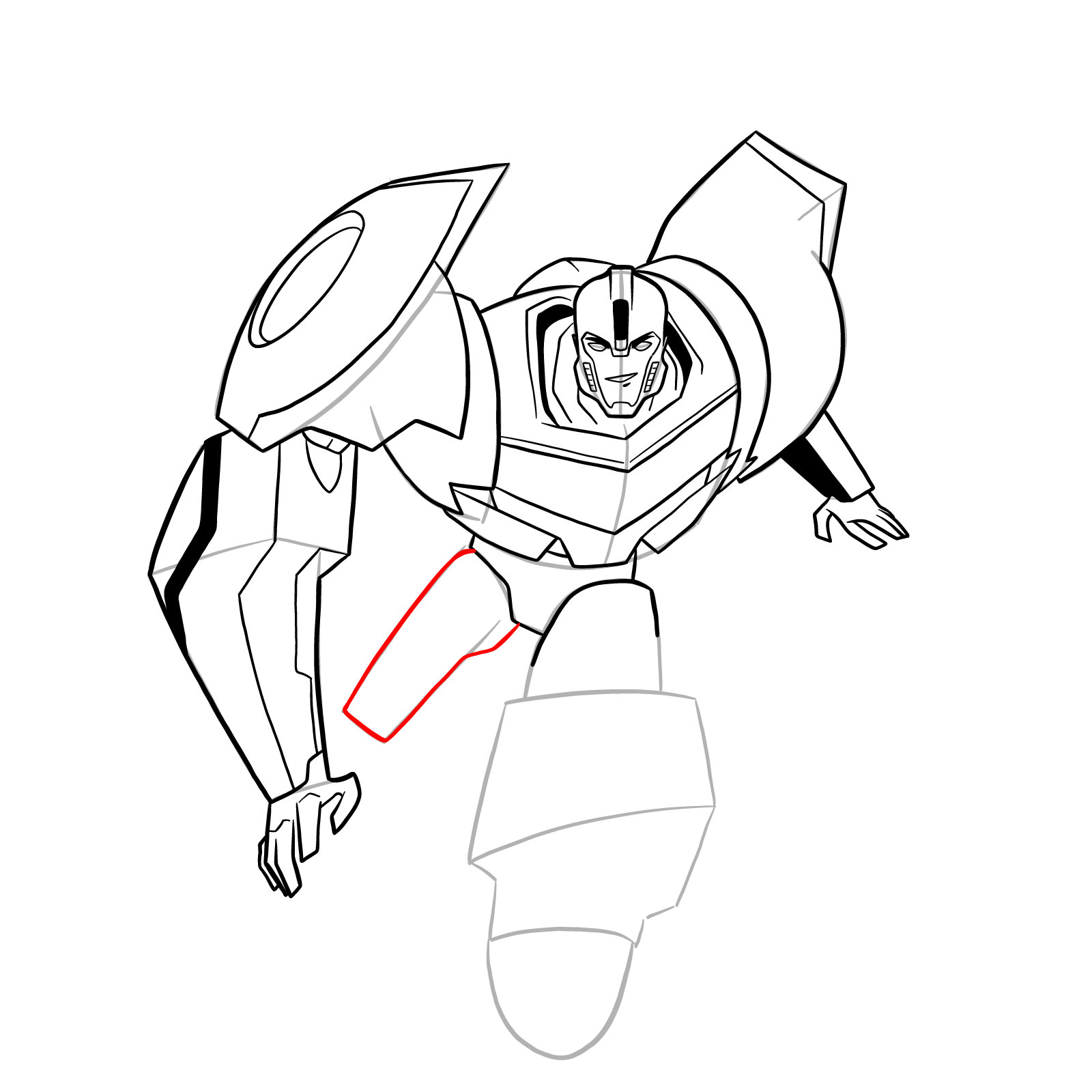 How to draw Bumblebee (Robots in Disguise) - step 34