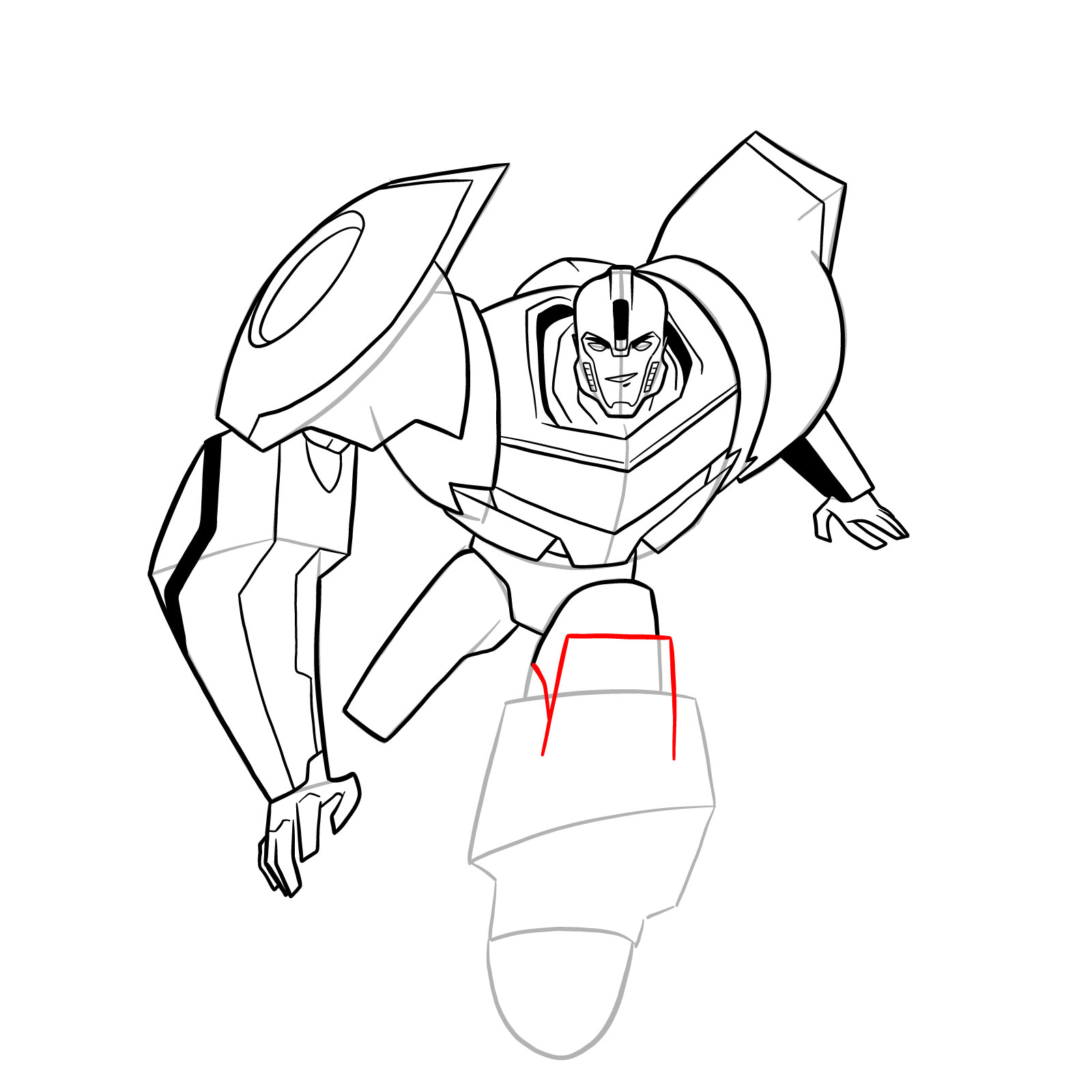 How to draw Bumblebee (Robots in Disguise) - step 35