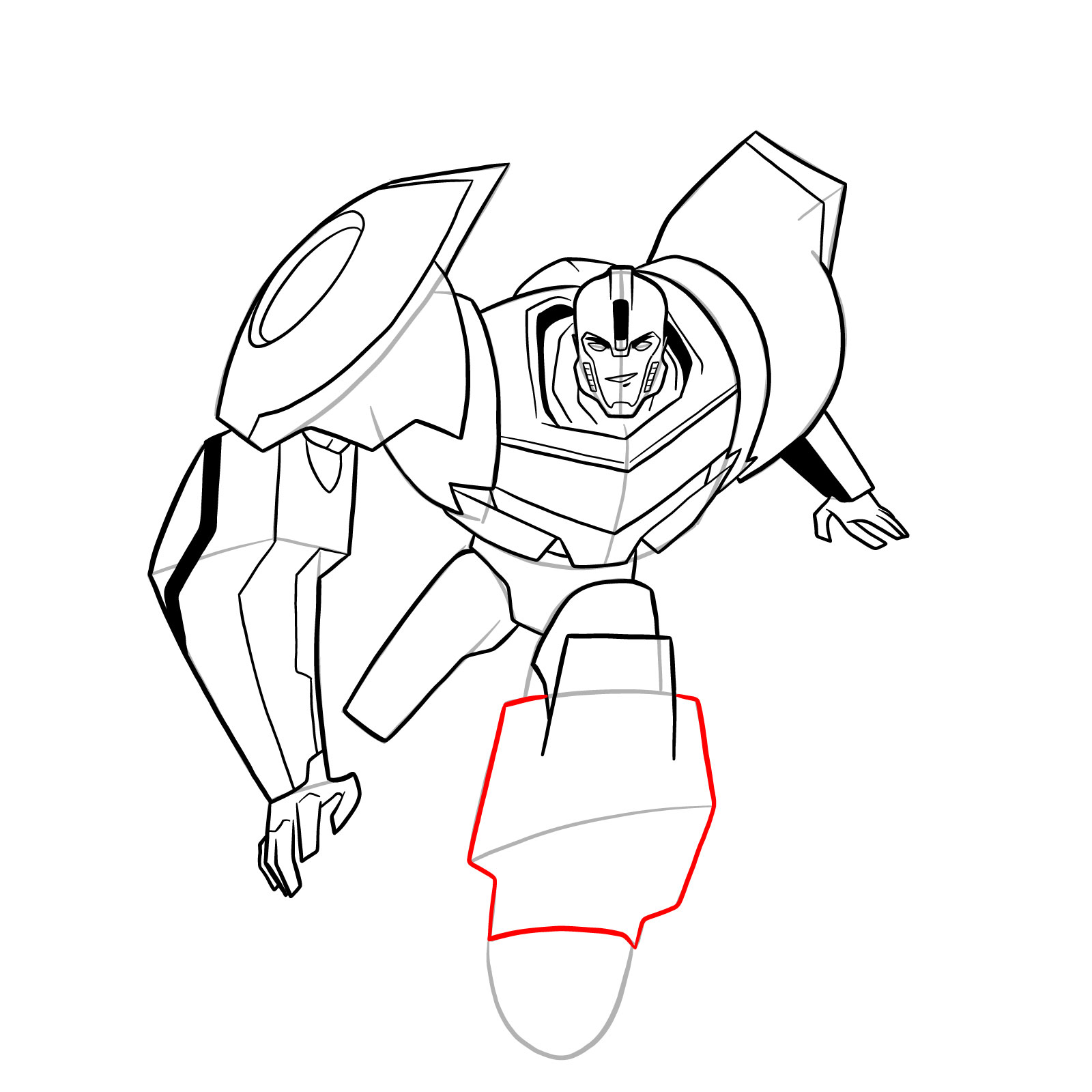 How to draw Bumblebee (Robots in Disguise) - step 36