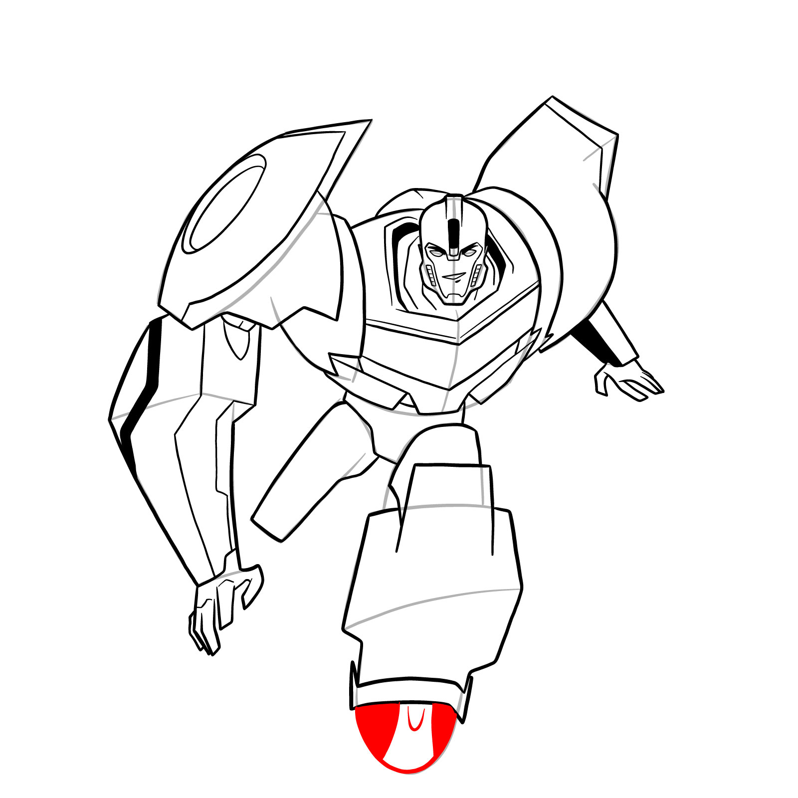 How to draw Bumblebee (Robots in Disguise) - step 38