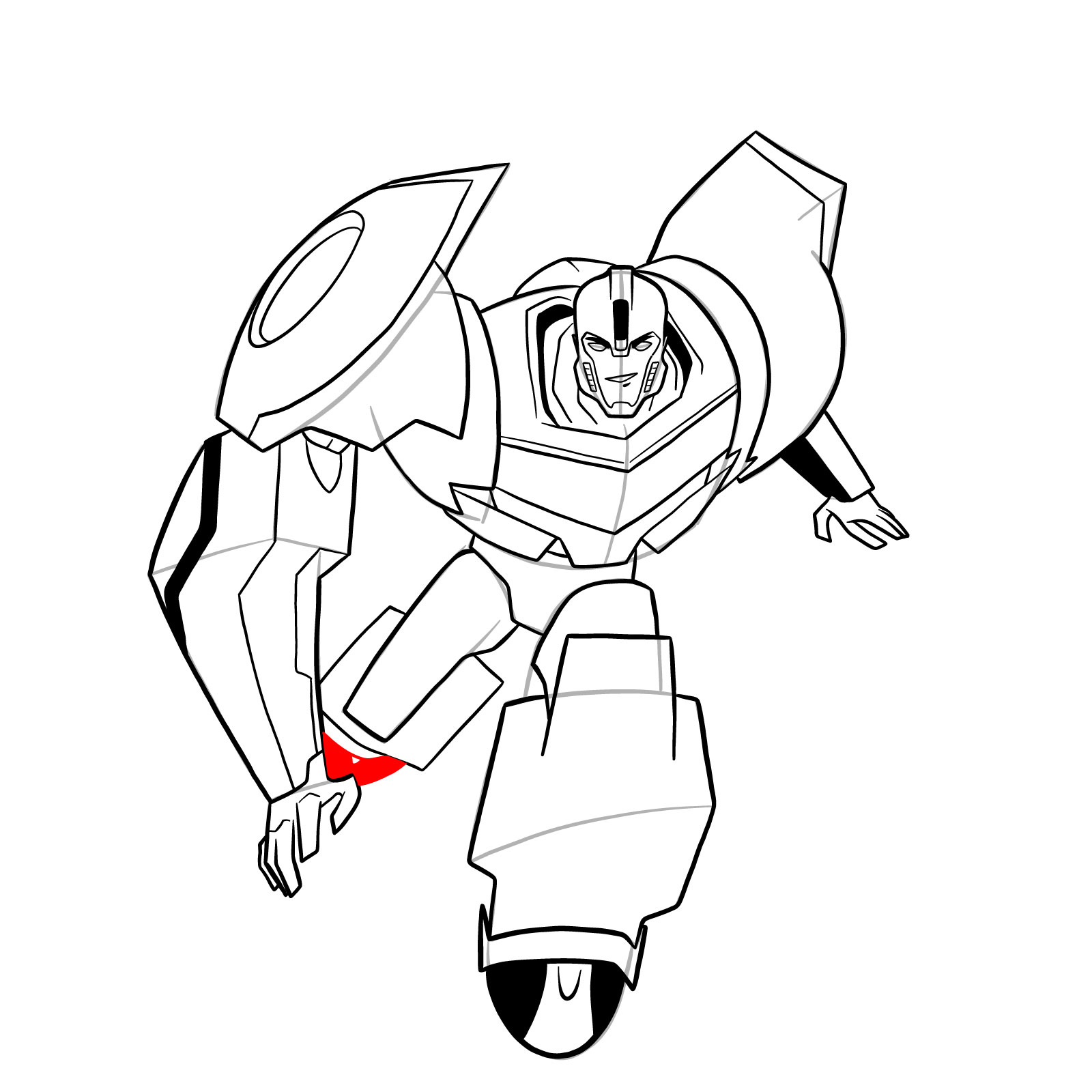 How to draw Bumblebee (Robots in Disguise) - step 40